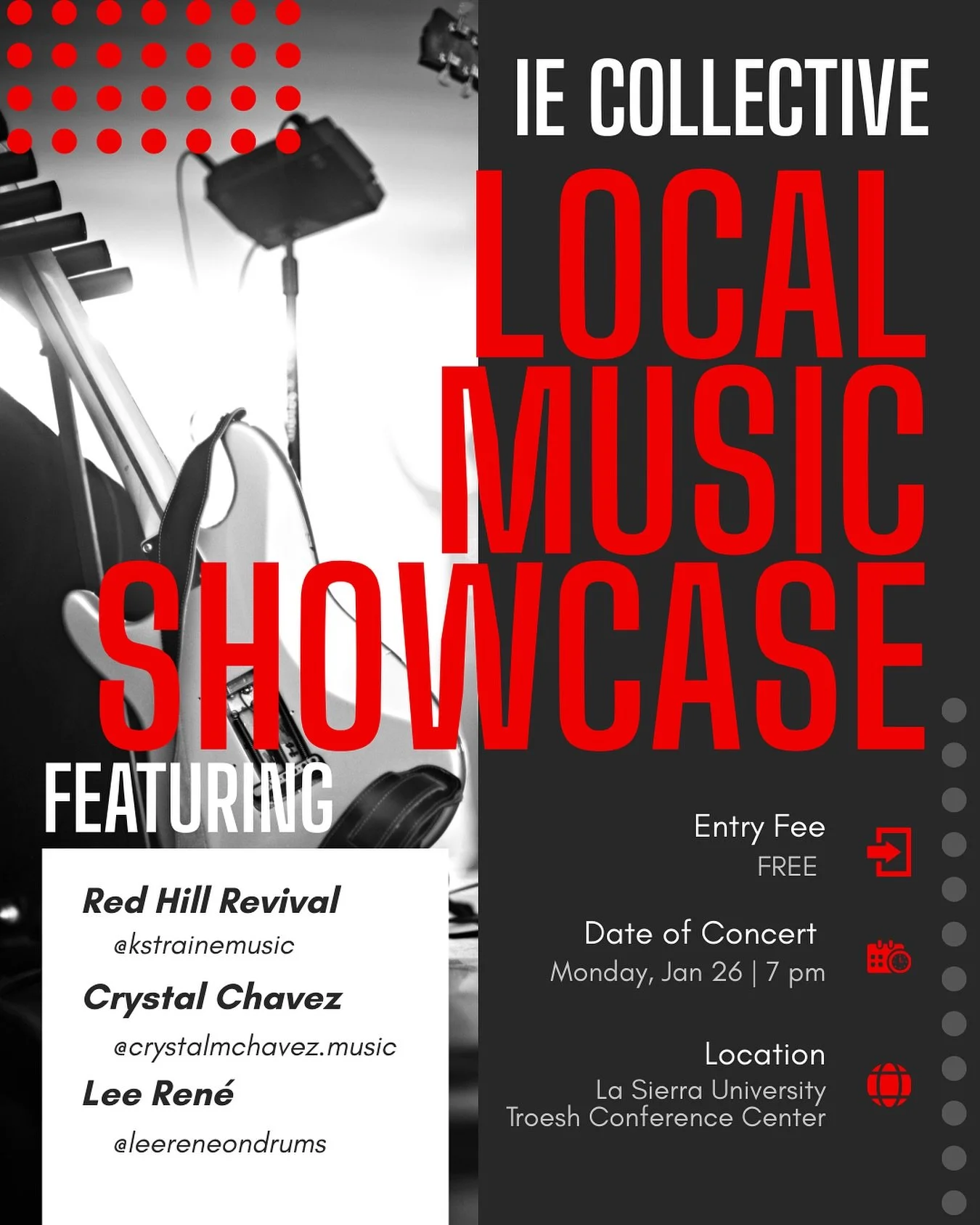 Playing some original tunes with the Sassy Cats for this lovely showcase at La Sierra University. So pumped to share the stage with @kstrainemusic and @leereneondrums 🎶 We&rsquo;re just some enthusiastic local musicians excited to share our music. C