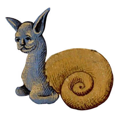 Weird illustration of a snail