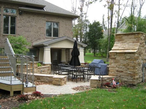 Outdoor Fireplace, Paver Patio, & Stone Project Built: Dayton, Ohio