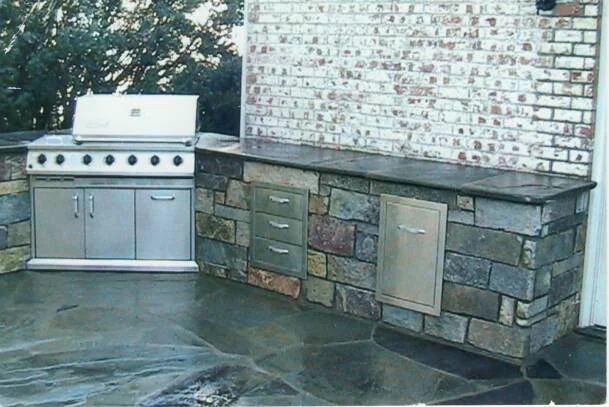 Stone paver work of outdoor kitchens & Spaces