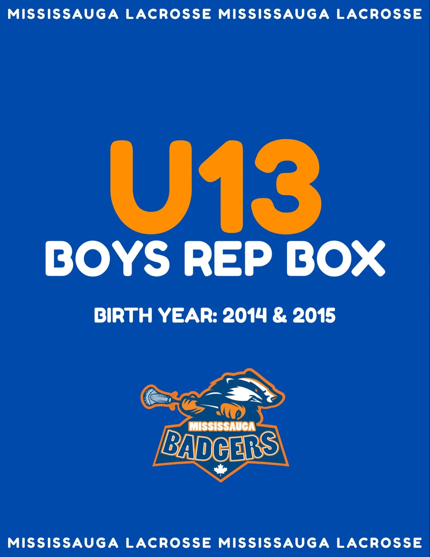 We have a few spots still open for U13 Boys Rep Box

Tryouts are next week - come earn your spot with the Badgers 🦡🔥 

#mississaugalacrosse #digdeep