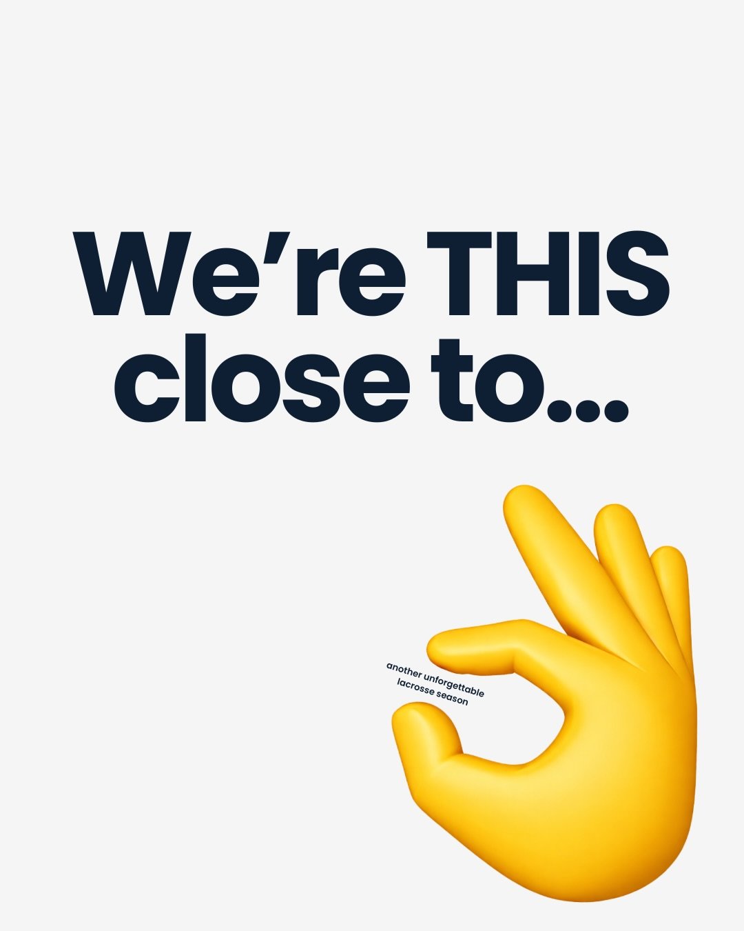 We&rsquo;re THIS close to another unforgettable lacrosse season. 
Spots are filling fast in Development &amp; House League - and we can&rsquo;t wait to see this program grow. 🤏🥍

Be part of it.

Register NOW: mississaugalacrosse.ca
