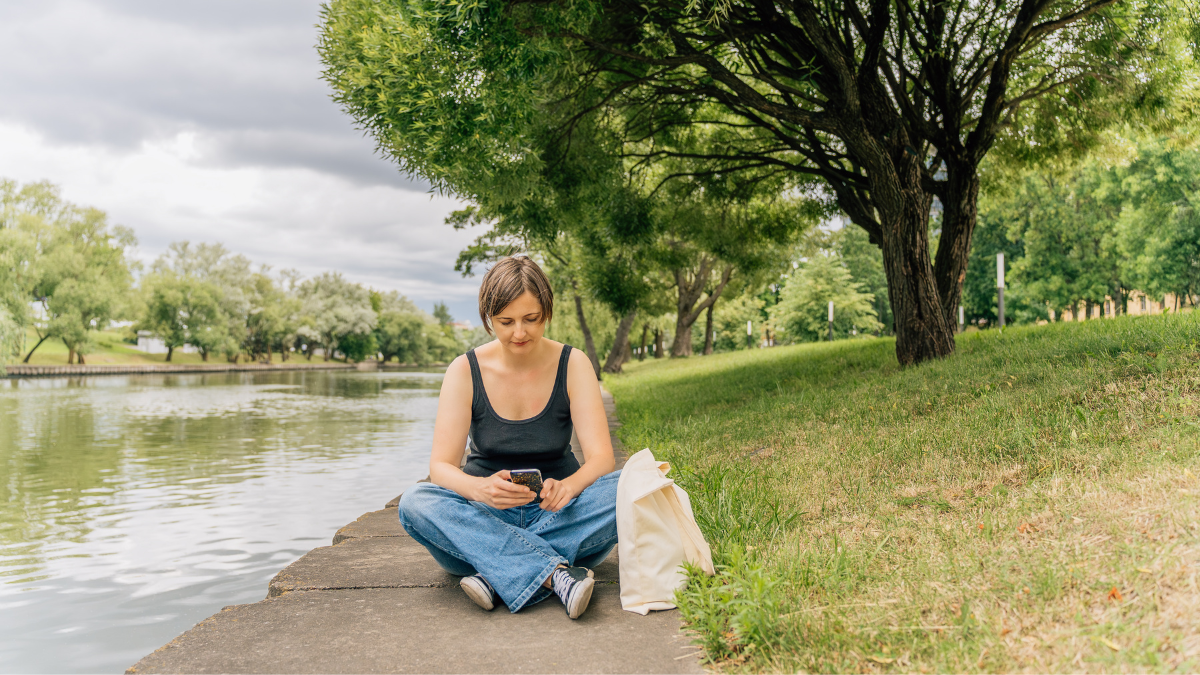 Woman in her Forties in the Park