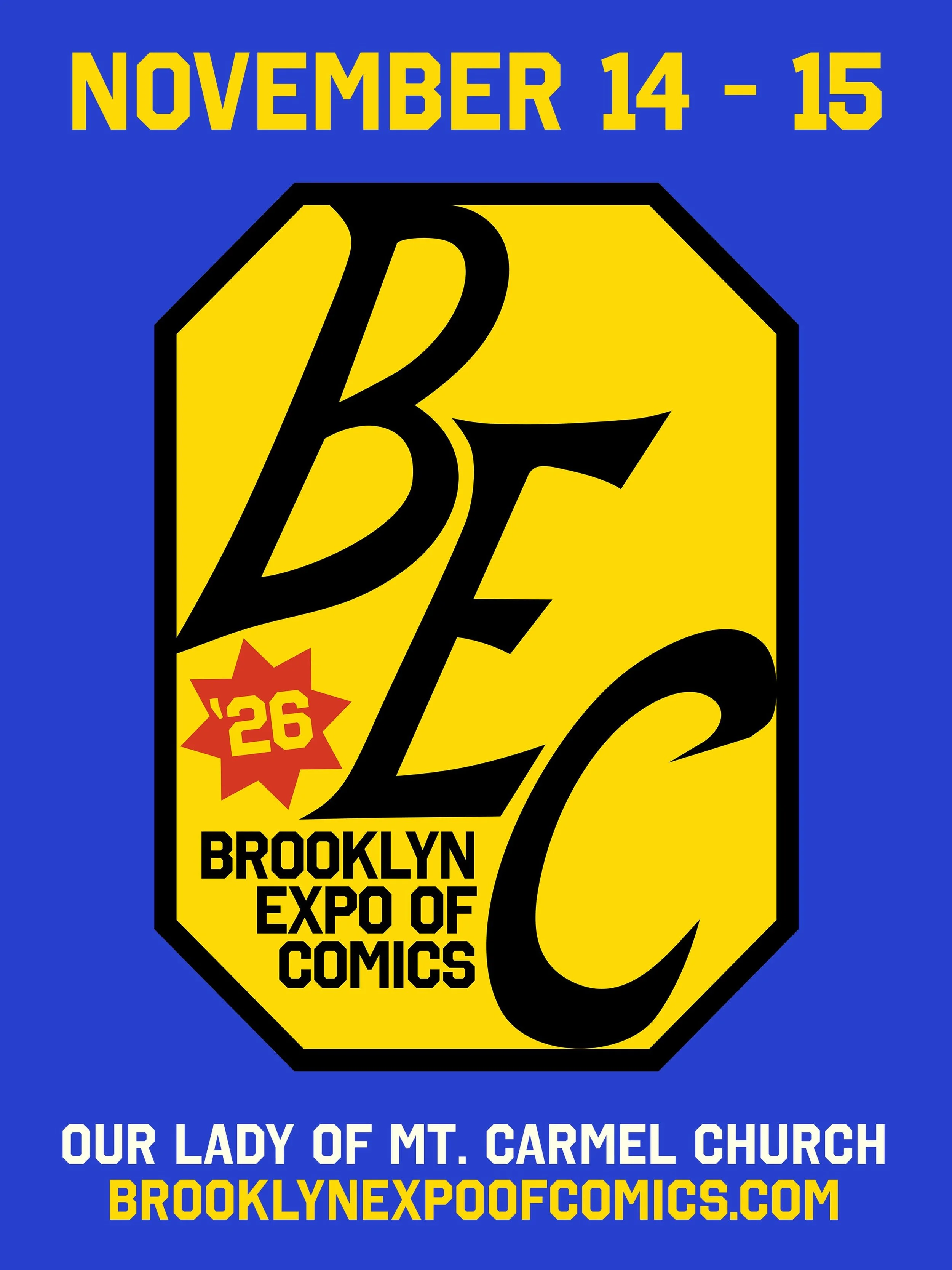 The inaugural Brooklyn Expo of Comics will be November 14 - 15 at Our Lady of Mount Carmel Church in Williamsburg, Brooklyn! For more information on BEC and volunteering, visit the link in&nbsp;@bkexpocomics&nbsp;bio.
