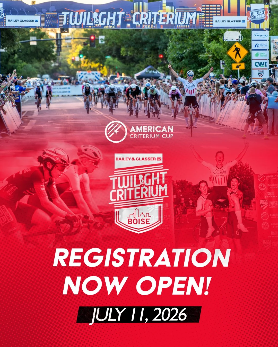 Lock in your next ACC race! Registration is now open for the Bailey &amp; Glasser LLP Twilight Criterium (@boisetwilightcrit)! 🏁

The Bailey &amp; Glasser LLP Twilight Criterium is one of the most distinctive criterium events in the country, transfo