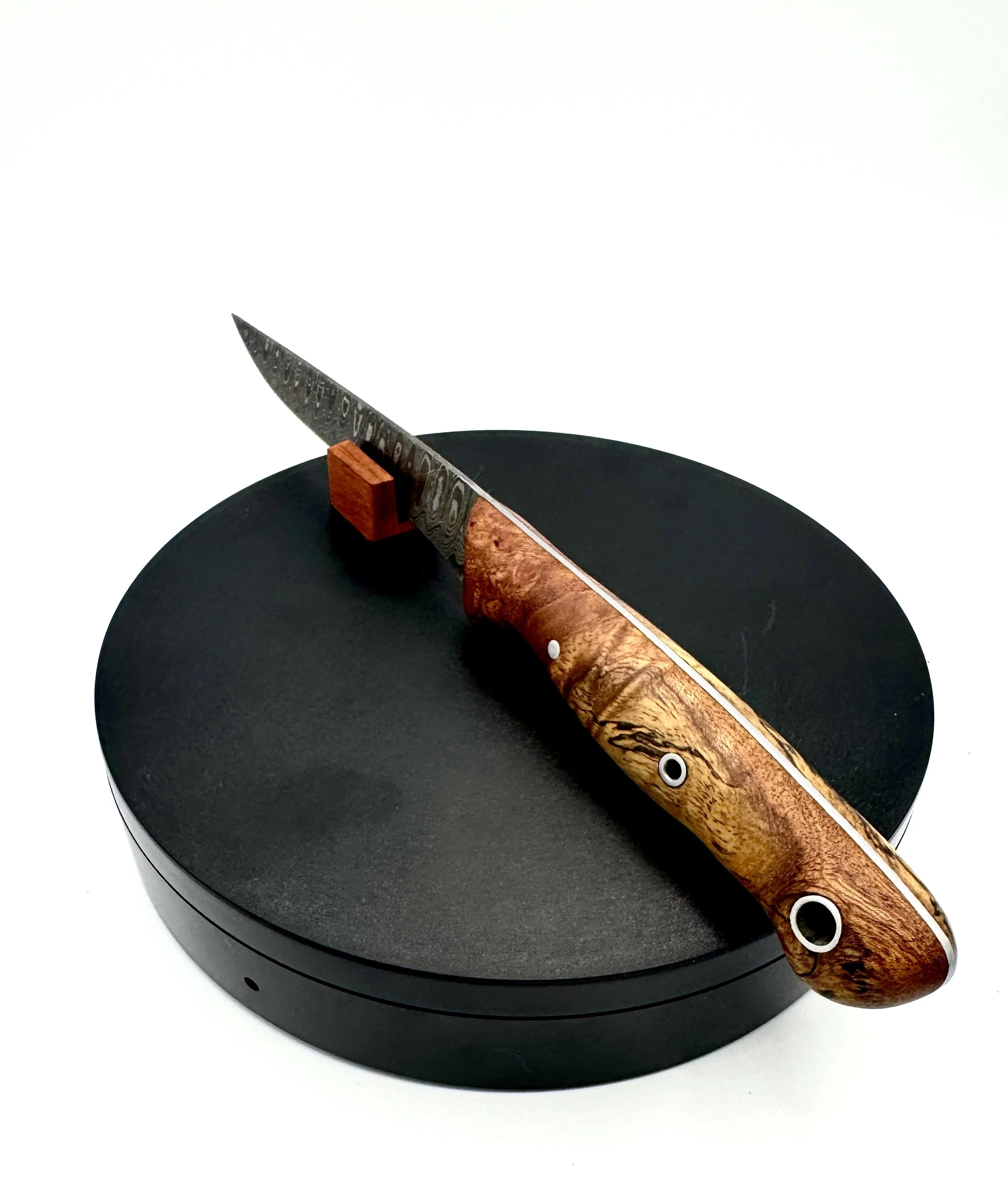 Damascus Steel Boning Knife with Neem Burl Handle