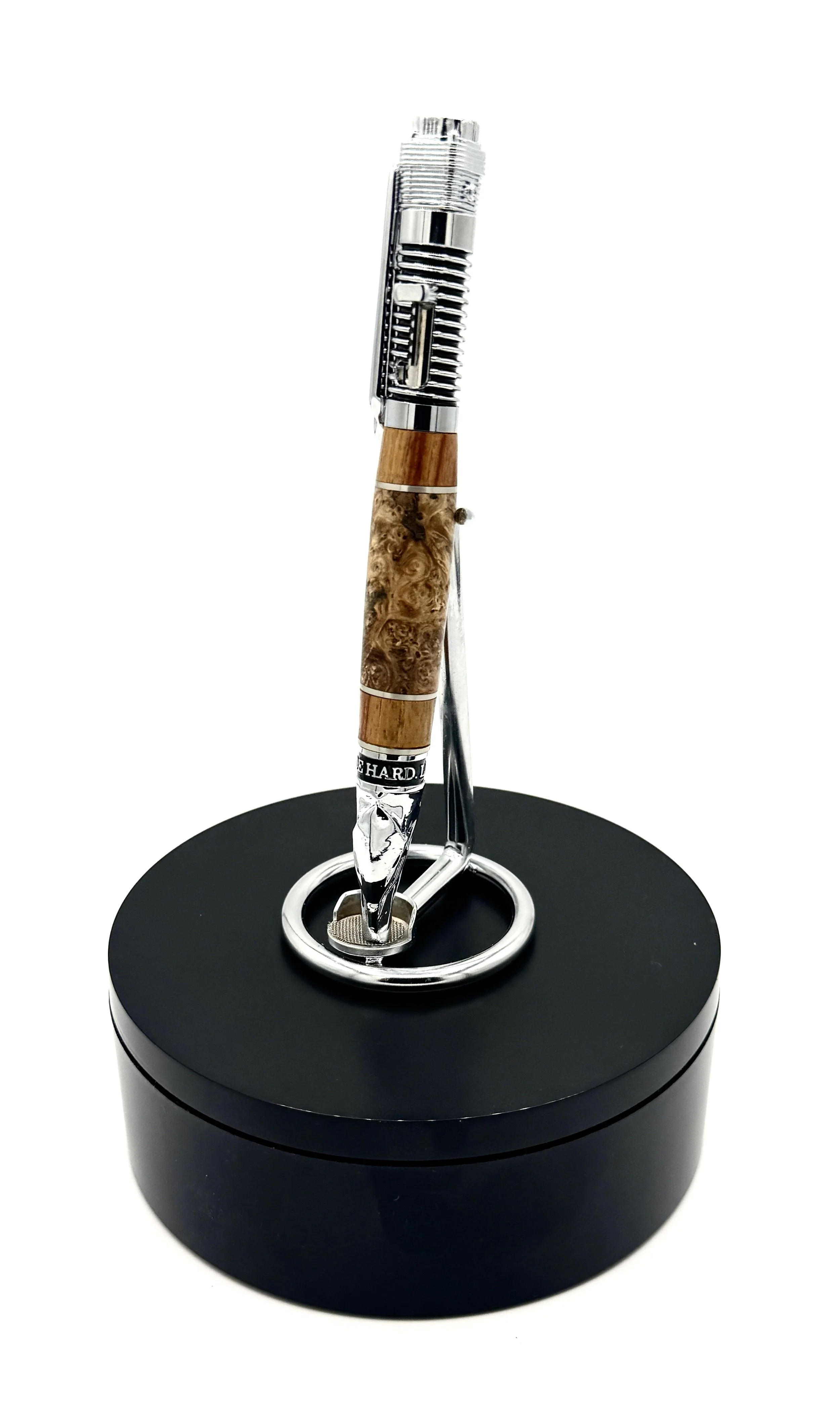 Motorcycle Pen with White Amboyna Burl & Tulipwood