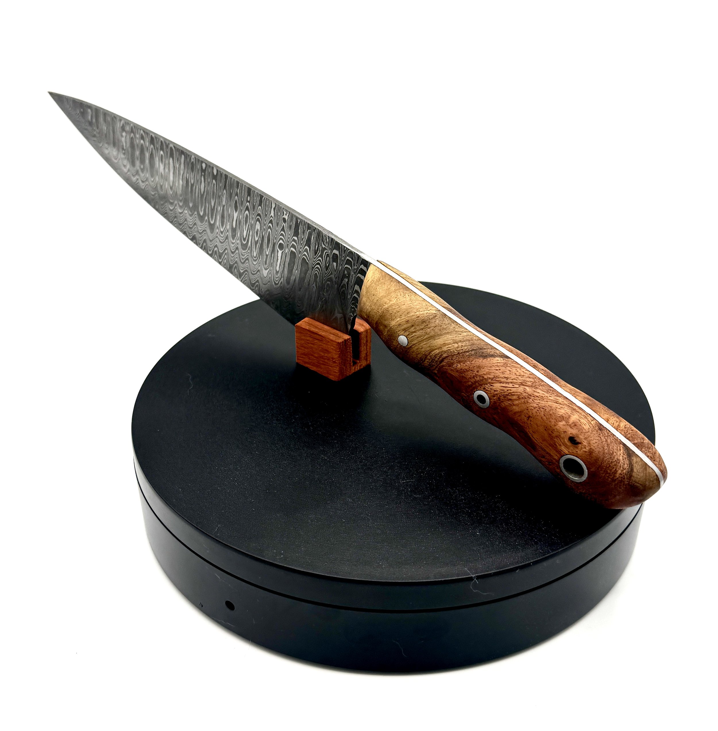 Damascus Steel Chef's Knife with Neem Burl Handle