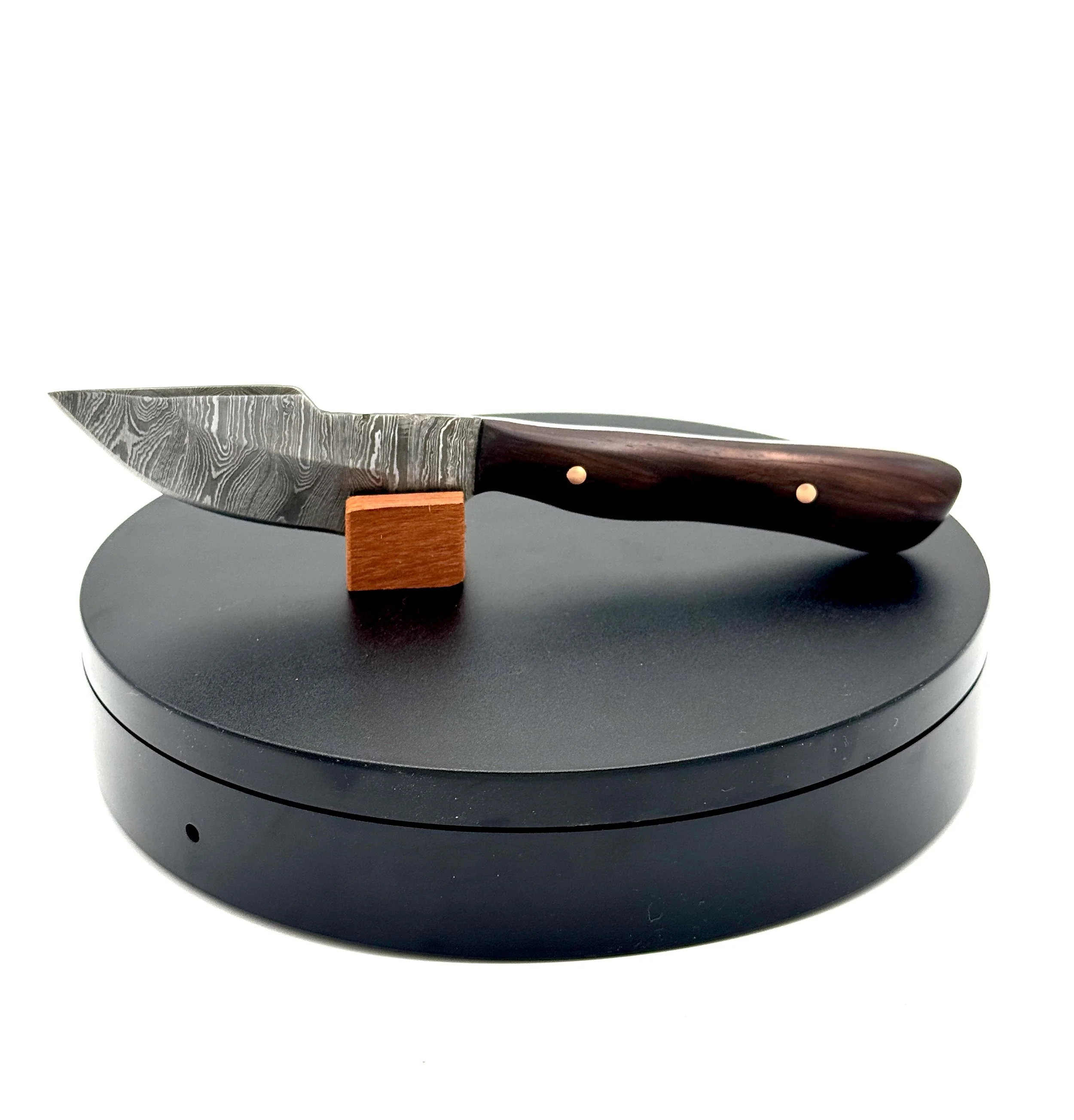 Damascus Steel EDC Knife with Cocobolo Wood Handle