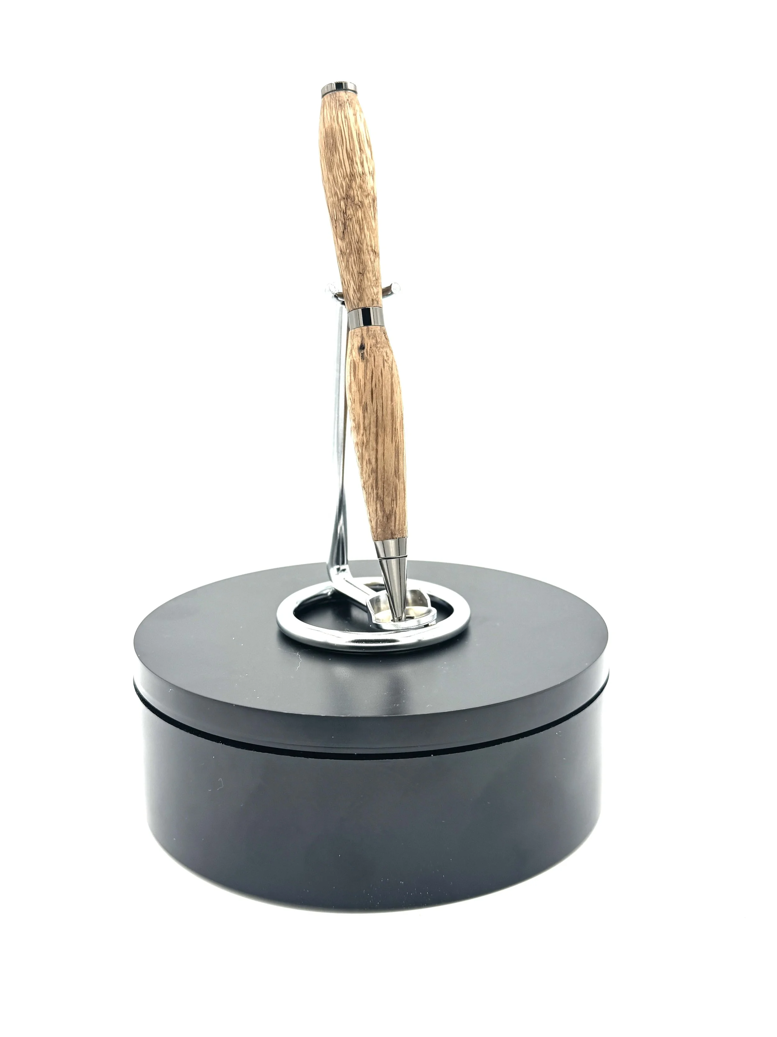 Oak Twist Pen with Black Chrome