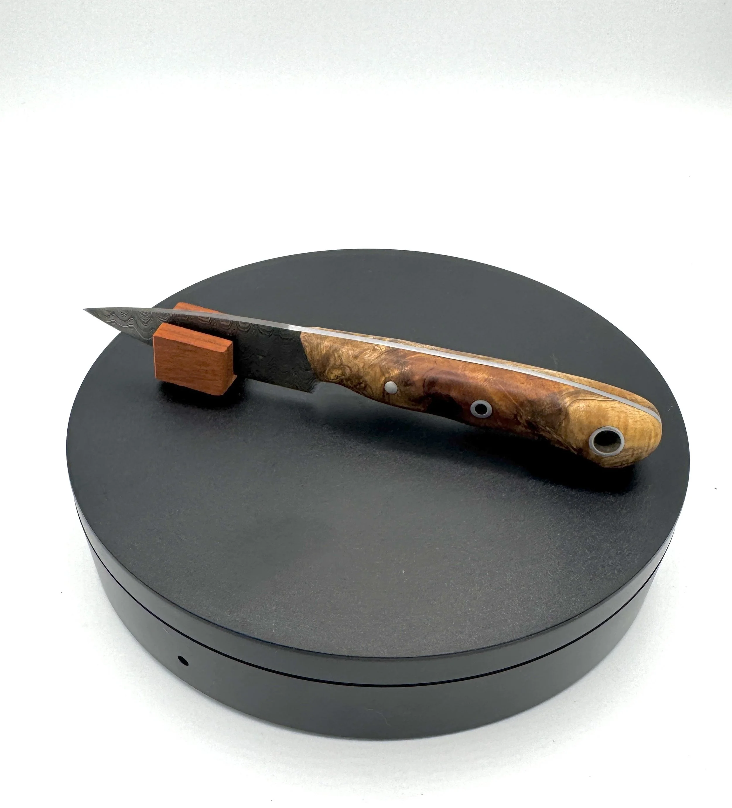 Damascus Steel Paring Knife with Neem Burl Handle