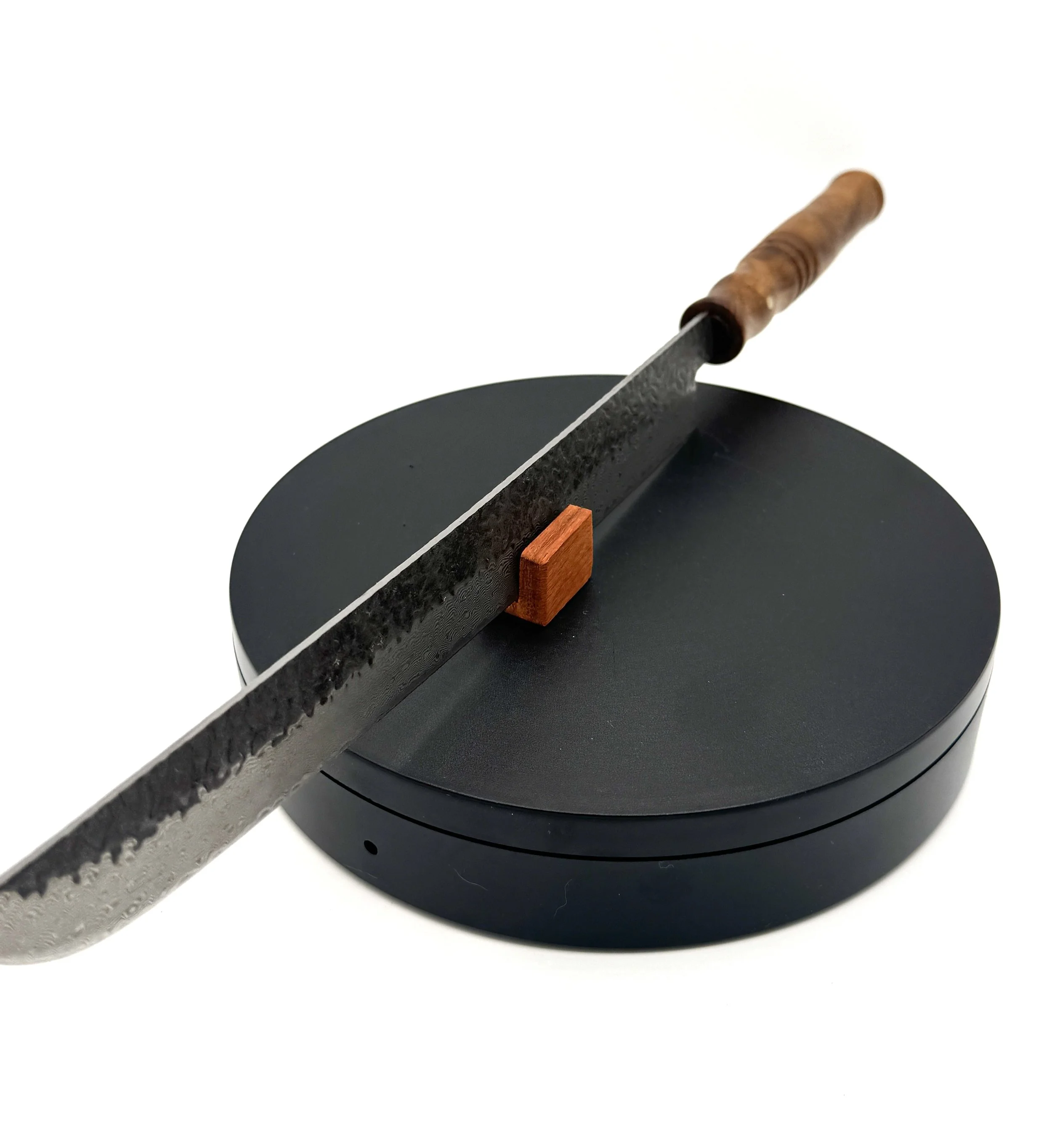 Maguro Bocho Damascus Sushi Knife with Teak Burl Wa Handle
