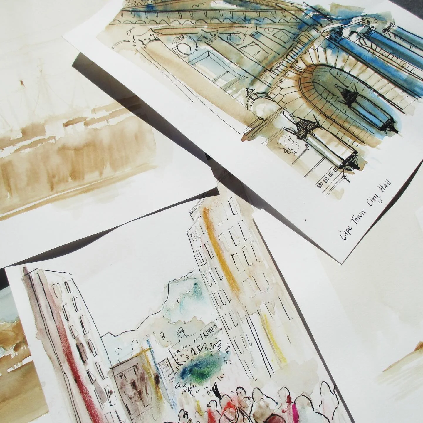 Drawings from Cape Town
~ ink, coffee, watercolour, oil pastel

#illustration #ink #watercolour #reportage