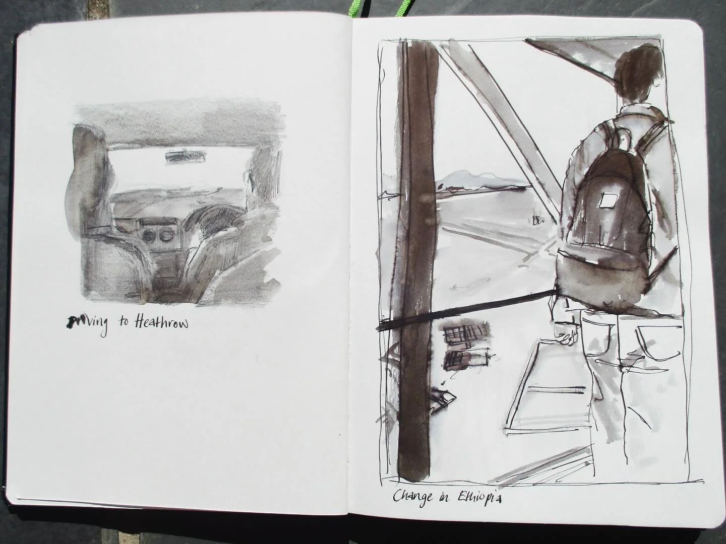 Sketchbook from South Africa
~ pencil, ink, pen

#illustration #ink #reportage