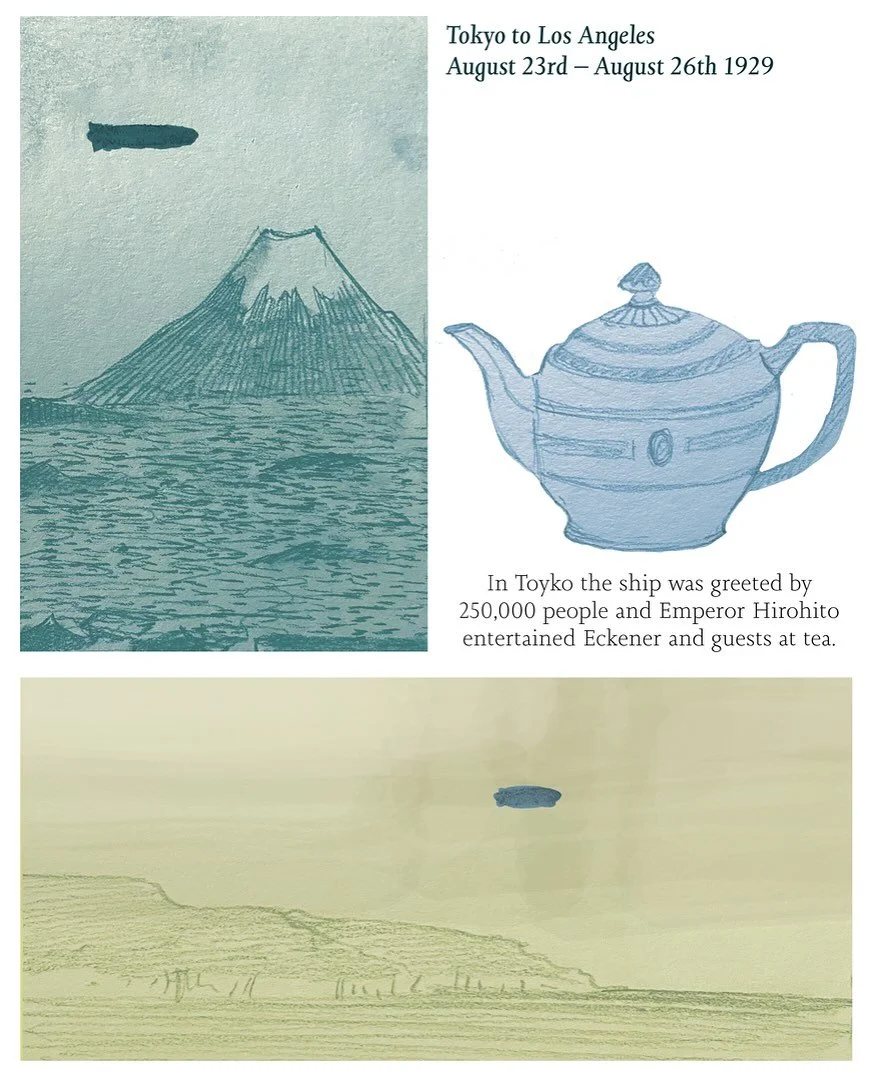 Final round of pages from my project on Zeppelins

#illustration #digitalart #photoshop #zeppelins #airships