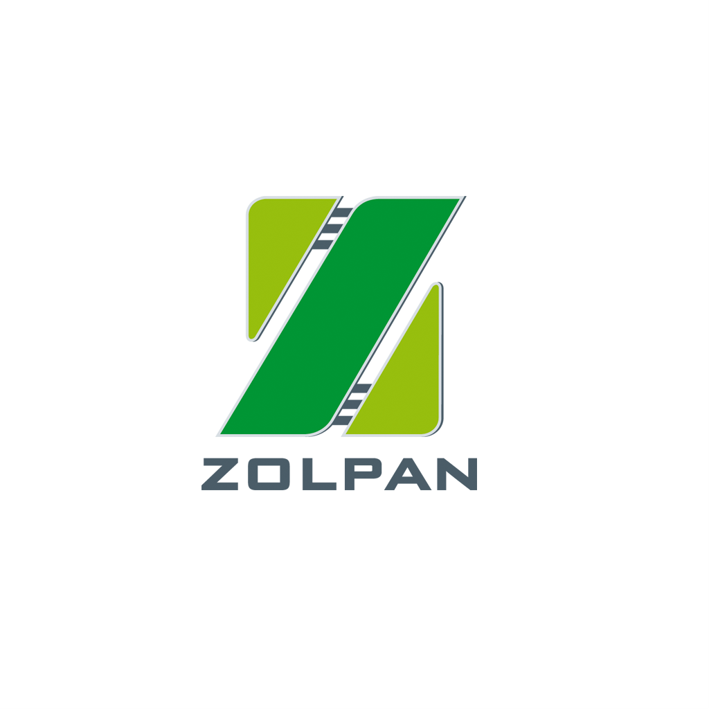 Logo de ZOLPAN avec un symbole jaune et vert, et le nom 'ZOLPAN' en dessous.