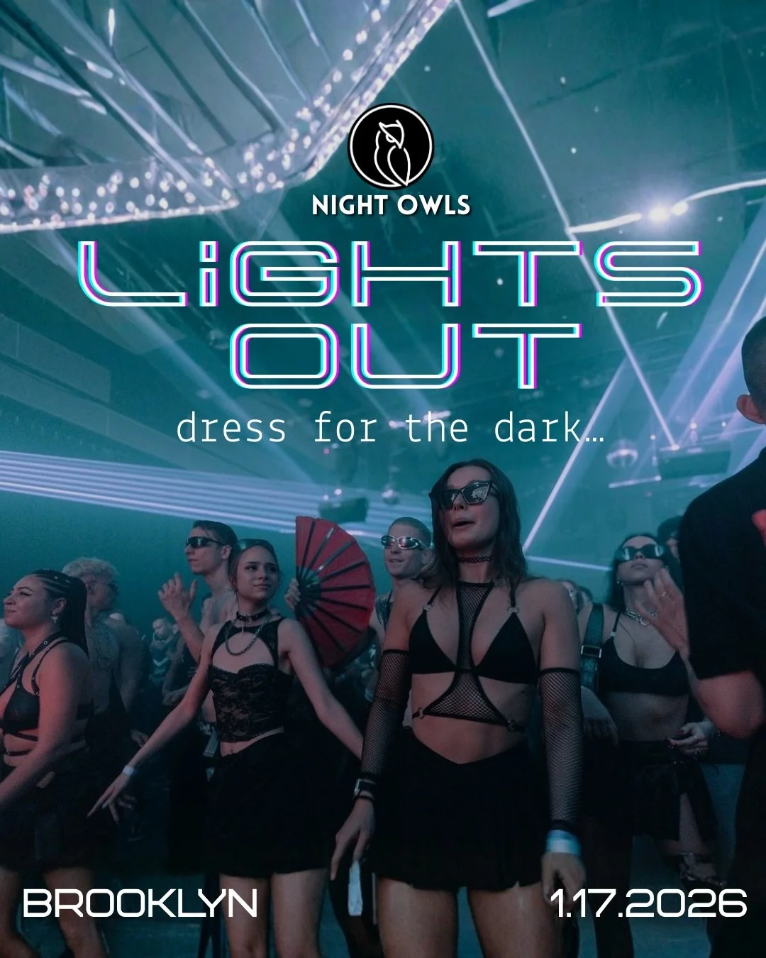 Dress for the dark&hellip;

and the rest will follow. 

Fetish-forward, minimal, expressive, or barely there.

Lights out. 

⚡️

Get your final release tickets at the 🔗 in bio 

#NightOwls #LightsOut #techno #technoparty