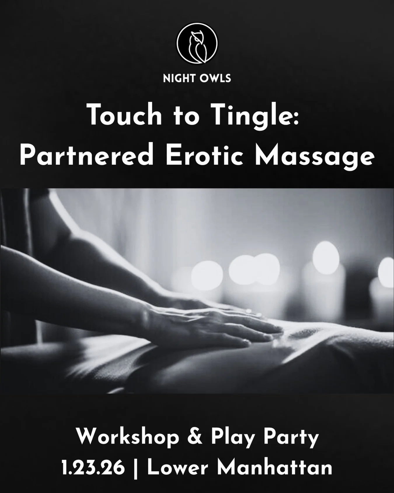 Join us for a hands-on workshop designed to awaken your senses, deepen your connection, and explore the erotic potential of touch. Whether you&rsquo;re looking to build trust, turn up the heat, or simply learn how to give (and receive) better pleasur