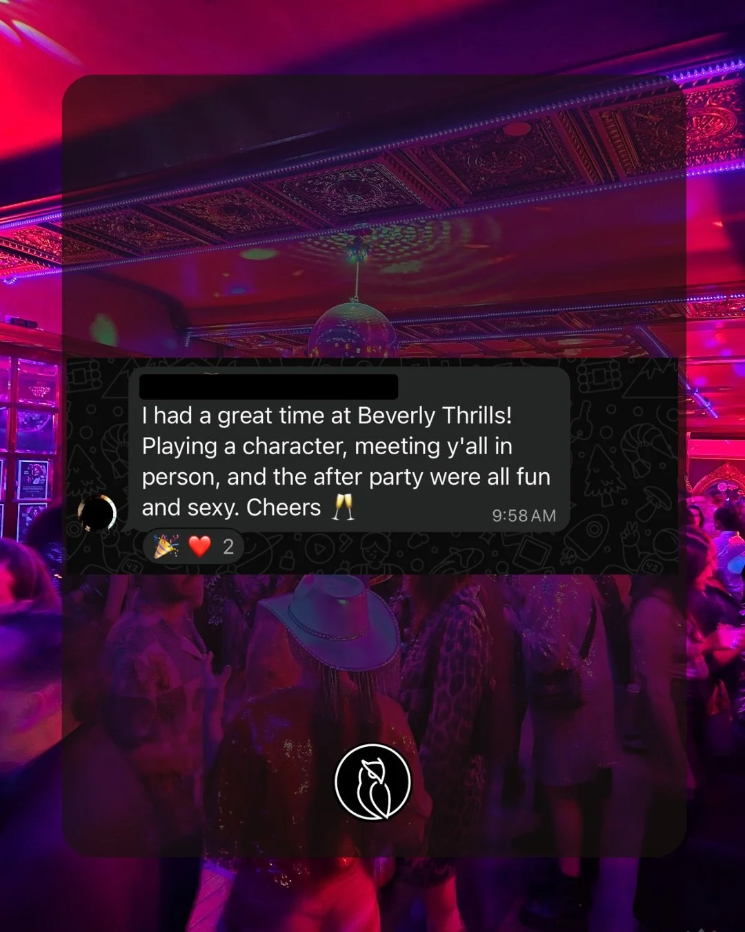 Thank you for the incredible energy and enthusiasm you brought to Beverly Thrills! We should&rsquo;ve known you&rsquo;d bring a little extra 🎬🫶

After the chaos of that night, the cast scattered&hellip; careers protected, stories rewritten, and sec