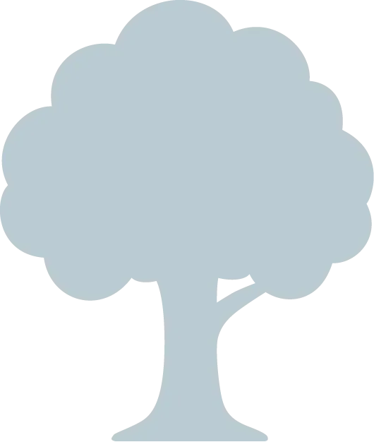 Simple icon of a leafy tree