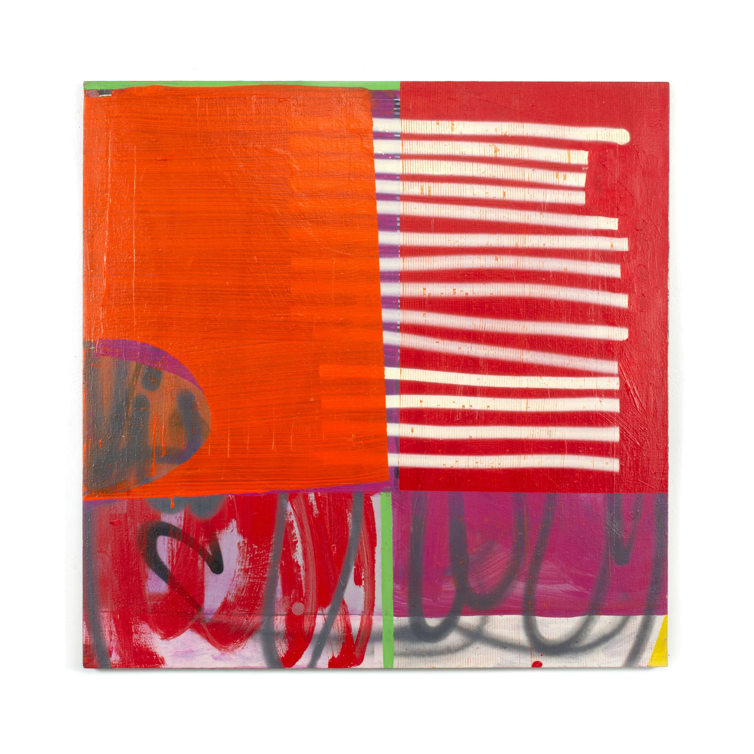   Don't Call Me Honey , 2017,  acrylic, aerosol, and latex on linen, 32 × 32". 