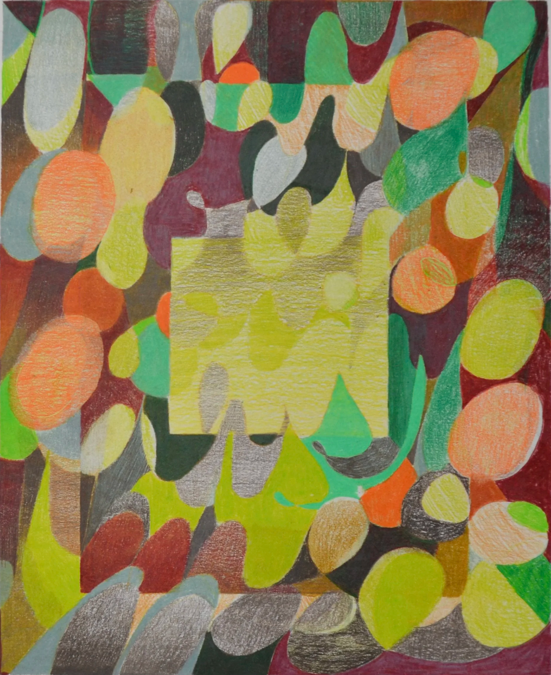   why are you doing this to me? , 2025,  colored pencil on paper, 14 × 11".