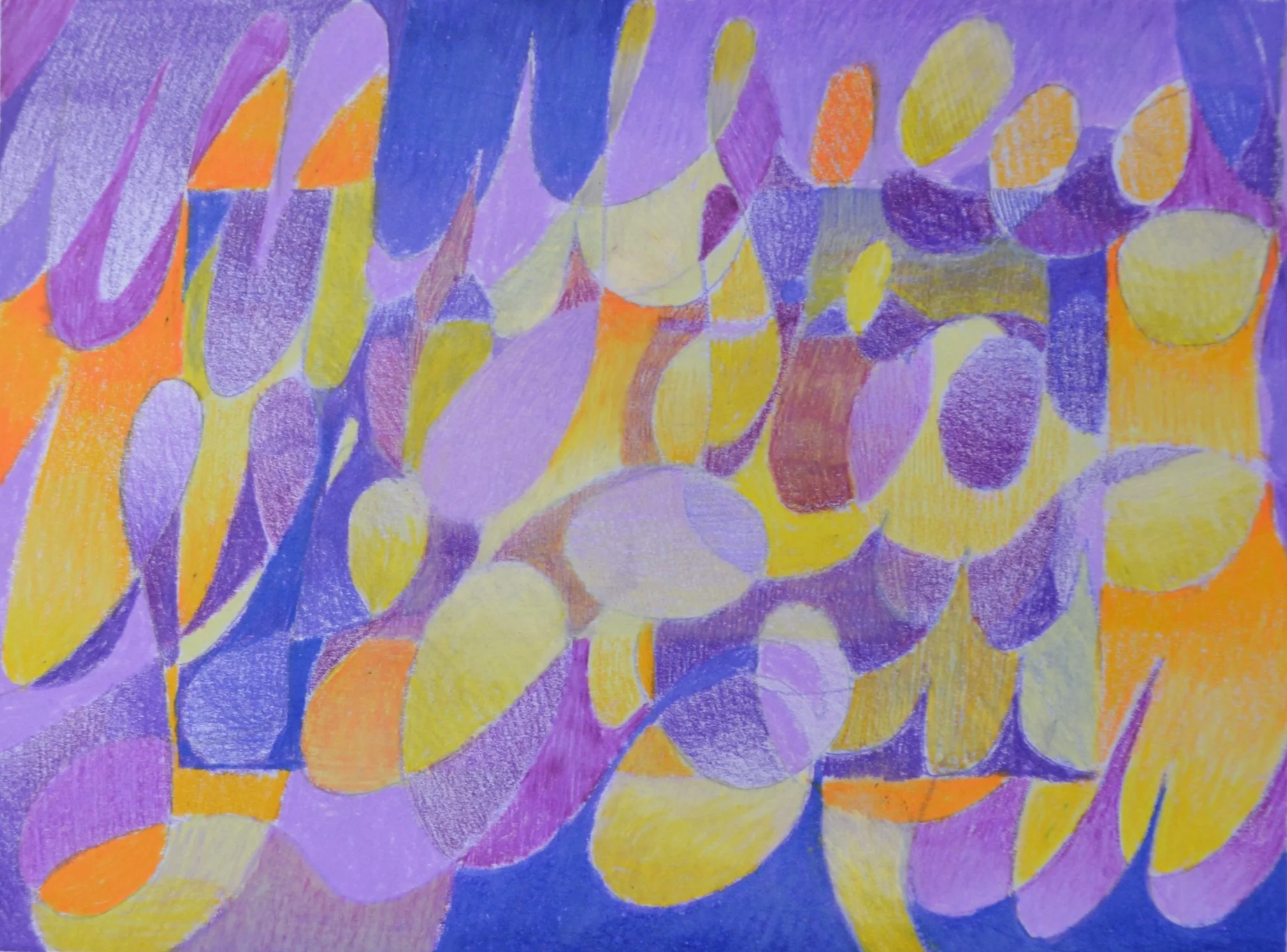   internal flow , 2025,  colored pencil on paper, 8.5 × 11". 