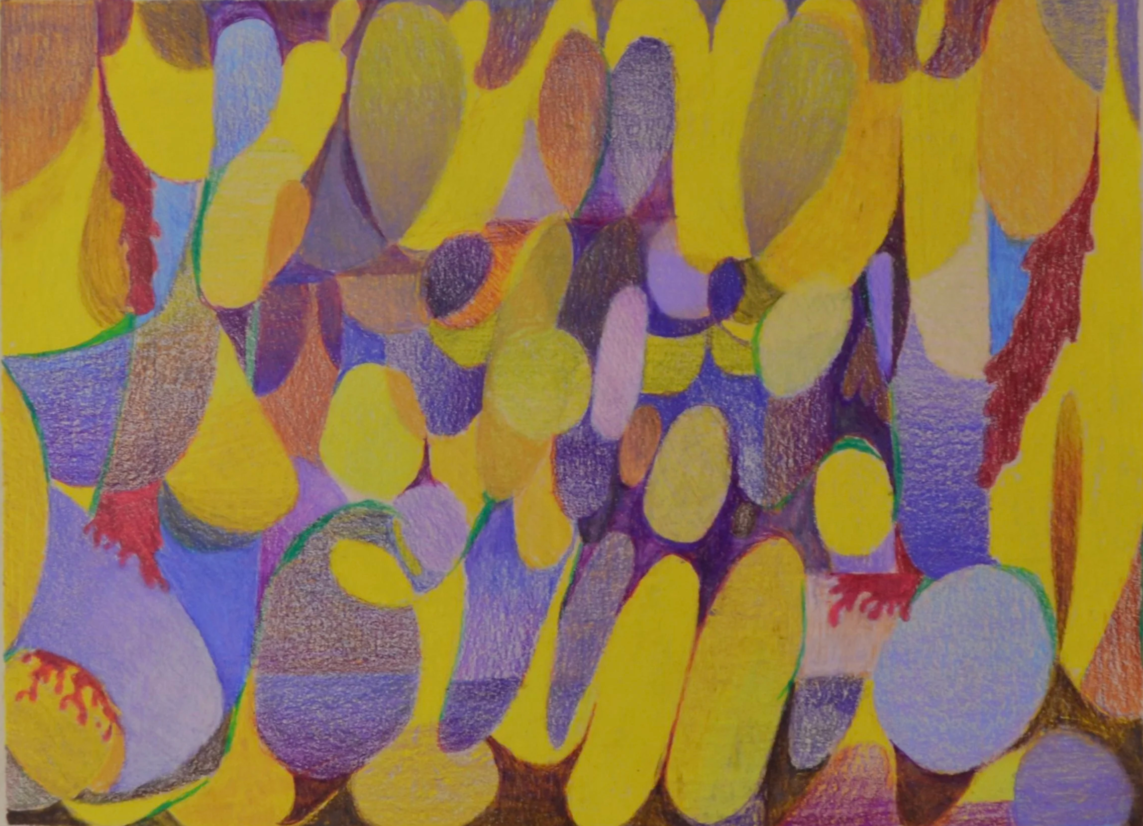   the new sound , 2025,  colored pencil on paper, 8.5 × 11". 