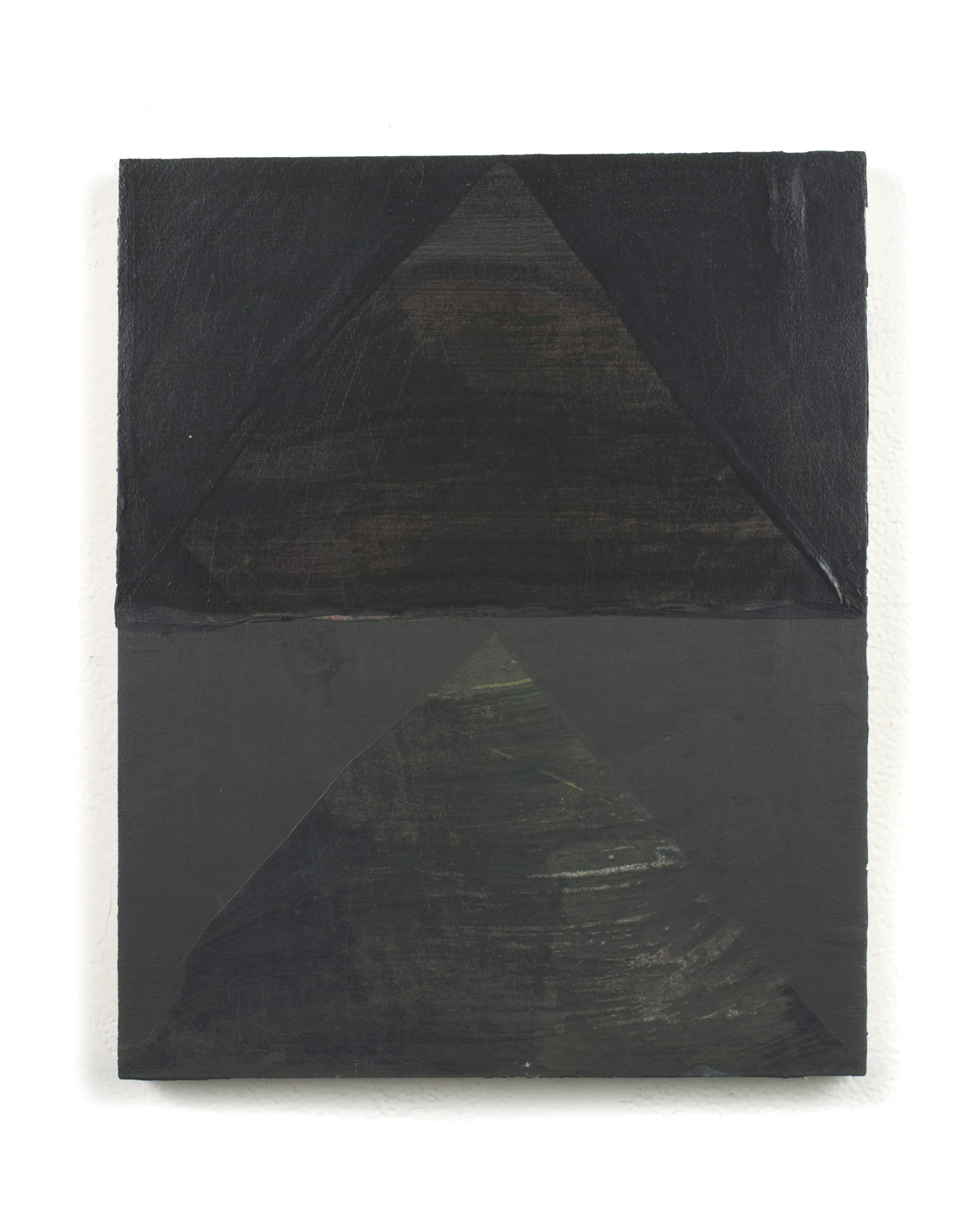   Double Tree , 2017,  acrylic  on panel, 10 × 8".