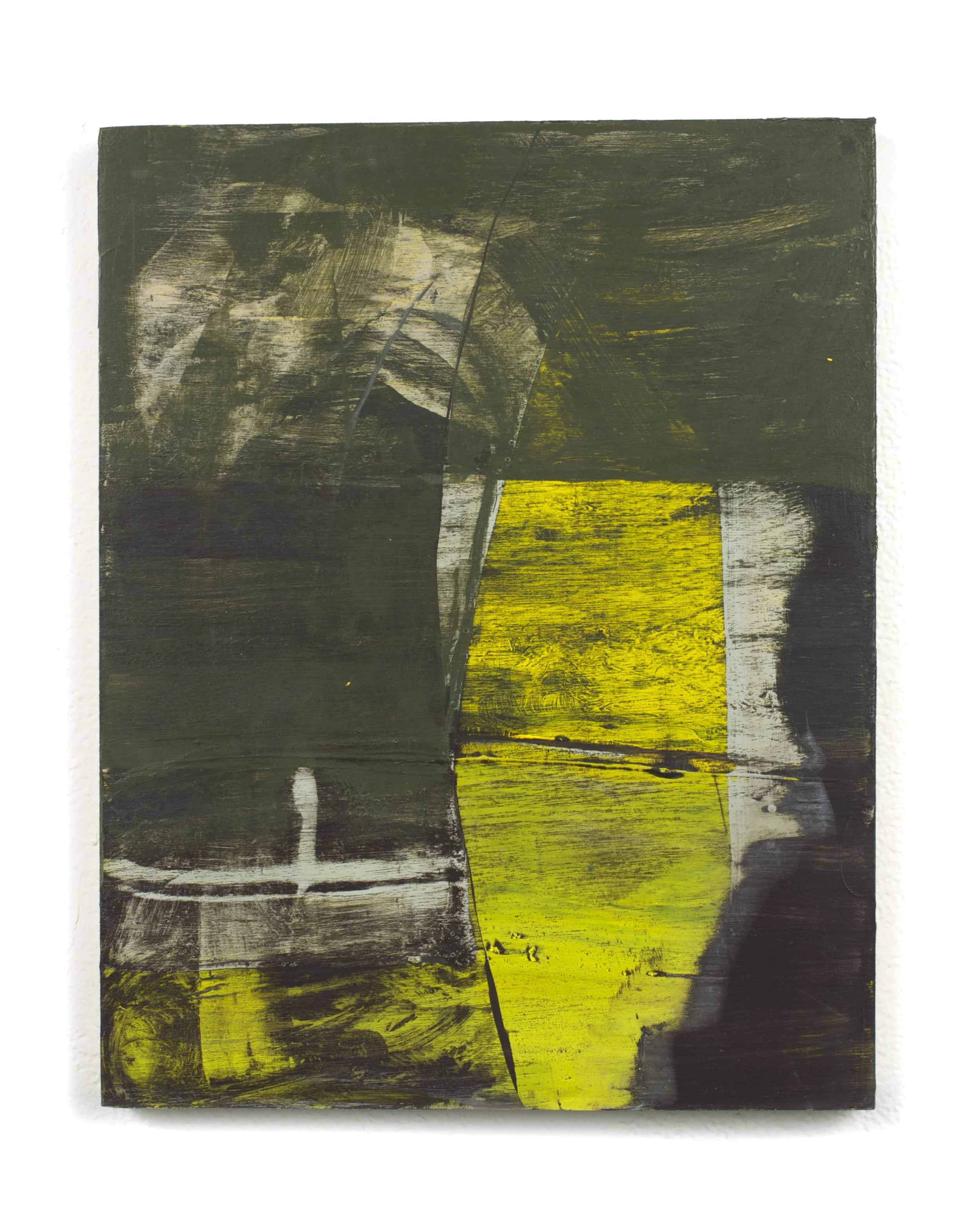   I only get on my knees to puke , 2016,  acrylic on panel, 10 × 8".