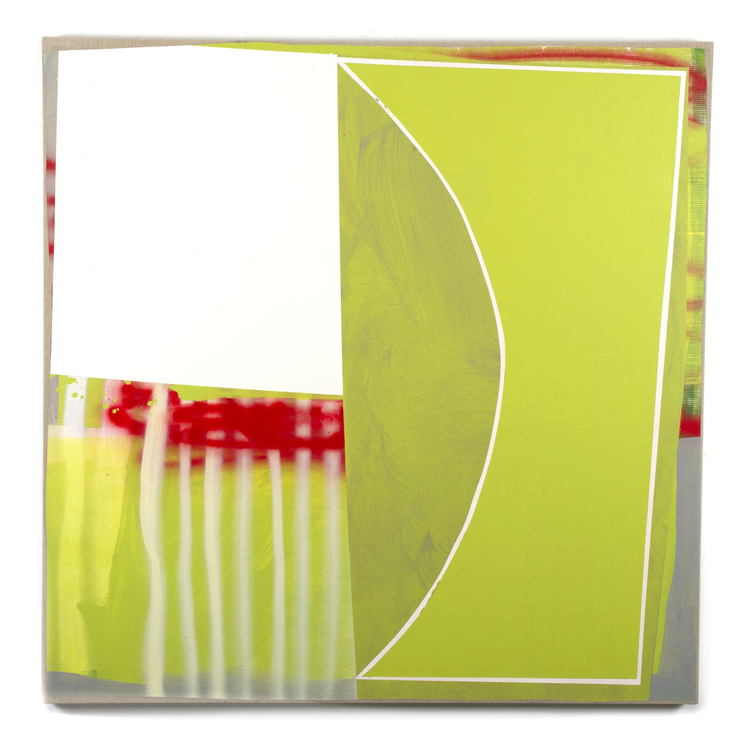   Do the Dewr , 2017,  acrylic, aerosol, and latex on linen, 48 × 48".