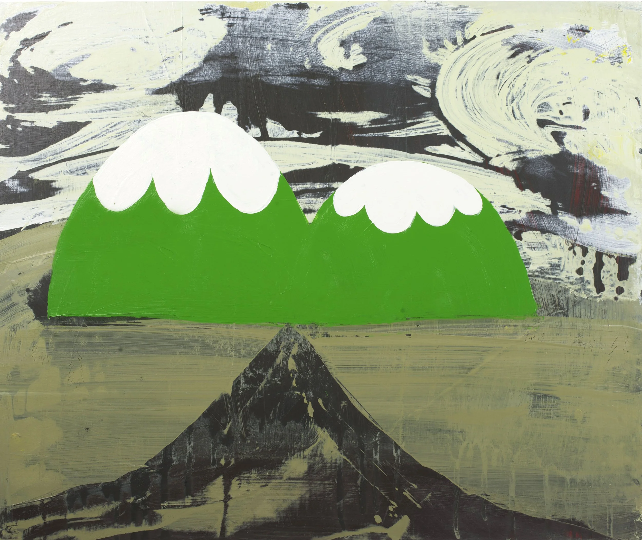   Mountain Vista , 2017,  acrylic and latex on panel, 20 × 24".