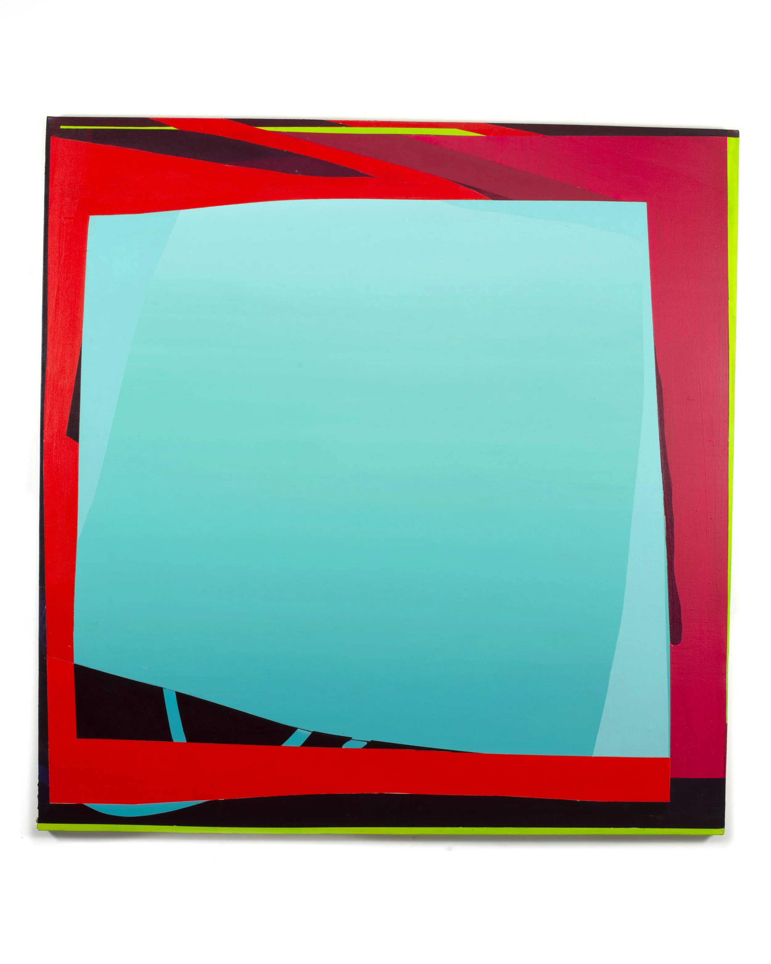   Solar flare for the dramatic , 2018,  acrylic on canvas, 70 × 68".