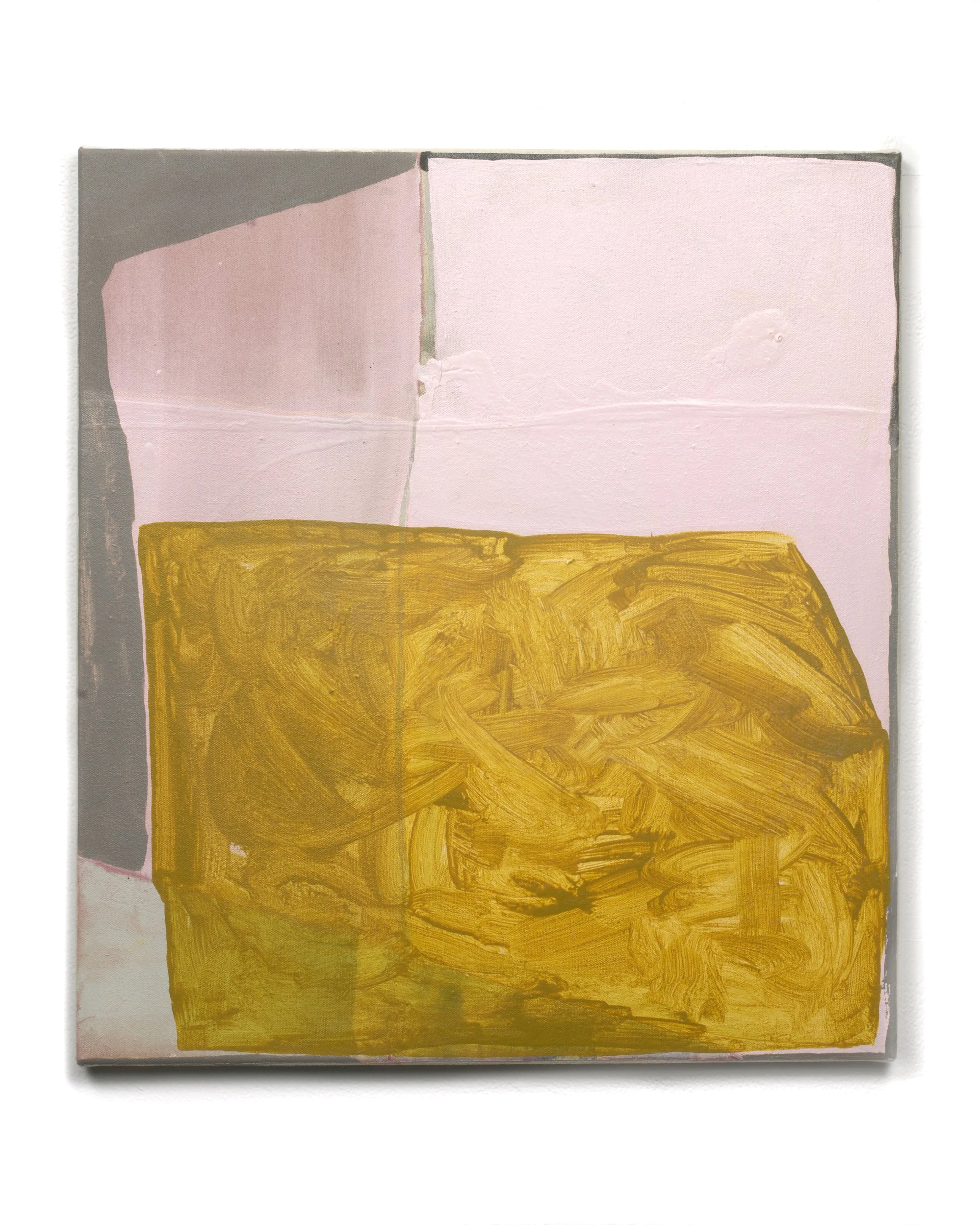   Haruko , 2017,  acrylic and latex on canvas, 20 × 18".