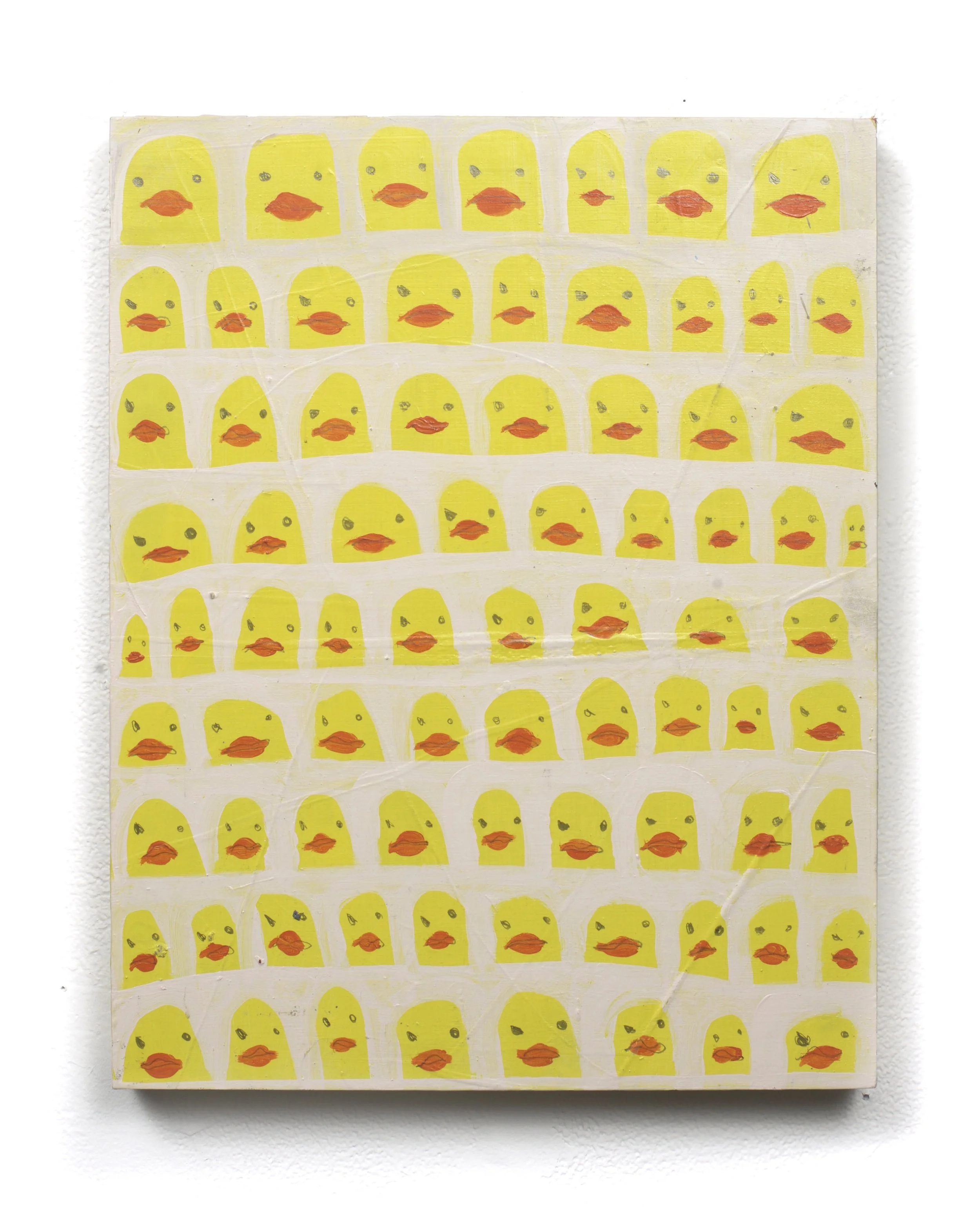   chicky , 2017,  acrylic on panel, 14 × 11".