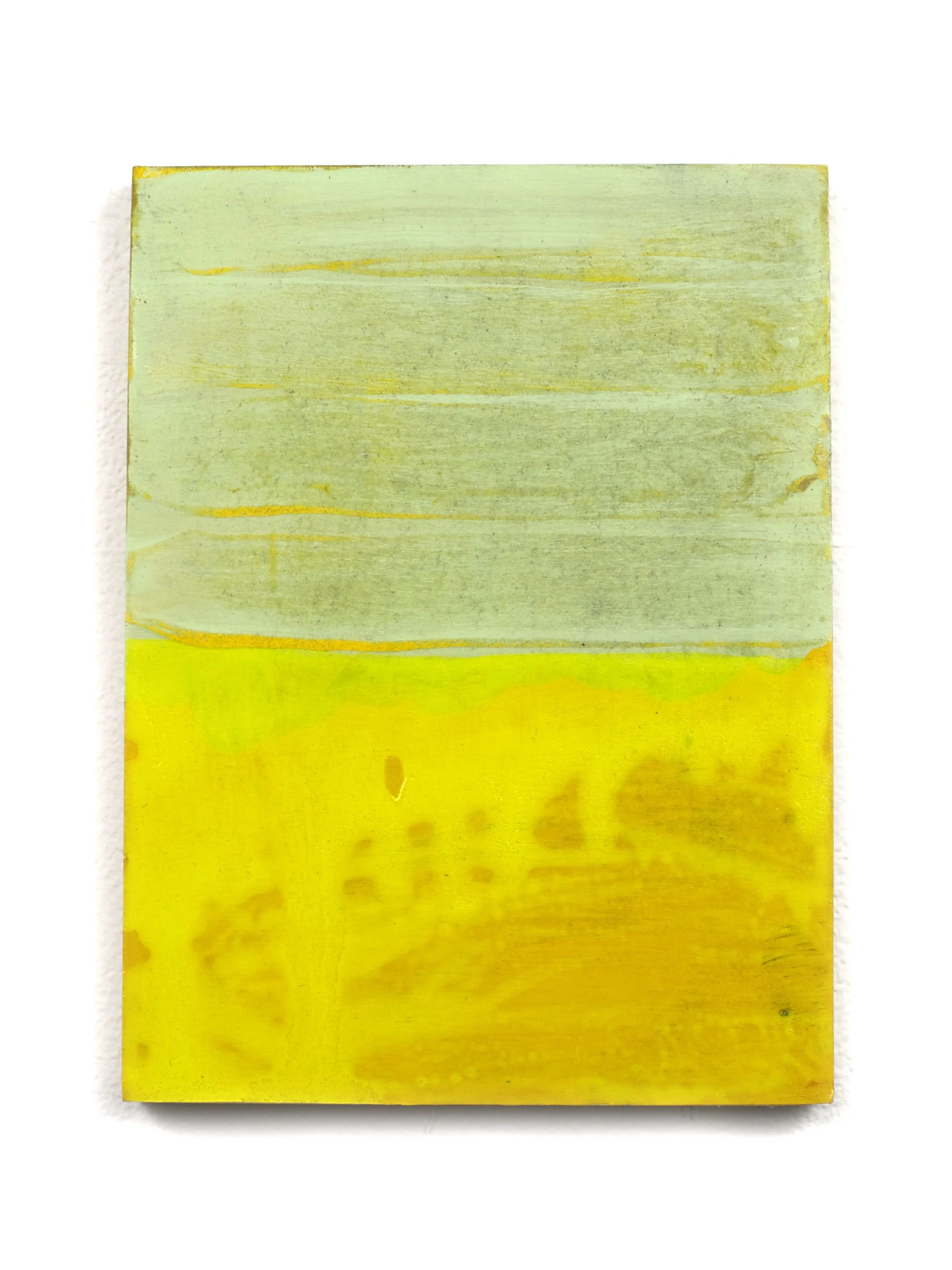   Untitled (Ochre under) , 2016,  acrylic on panel, 8 × 6". 