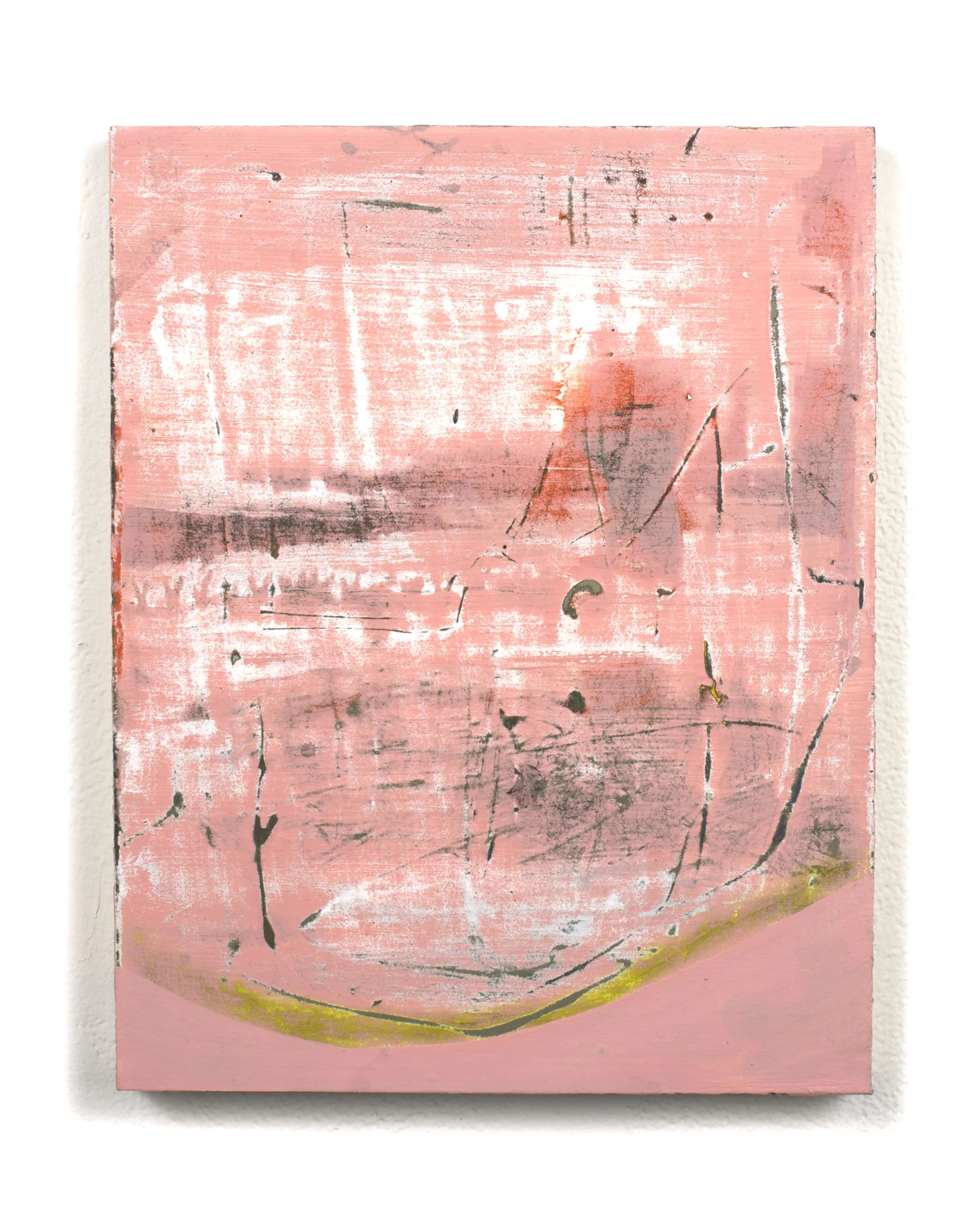   Untitled (Pynk)  (sold), 2016,  acrylic on panel, 10 × 8".