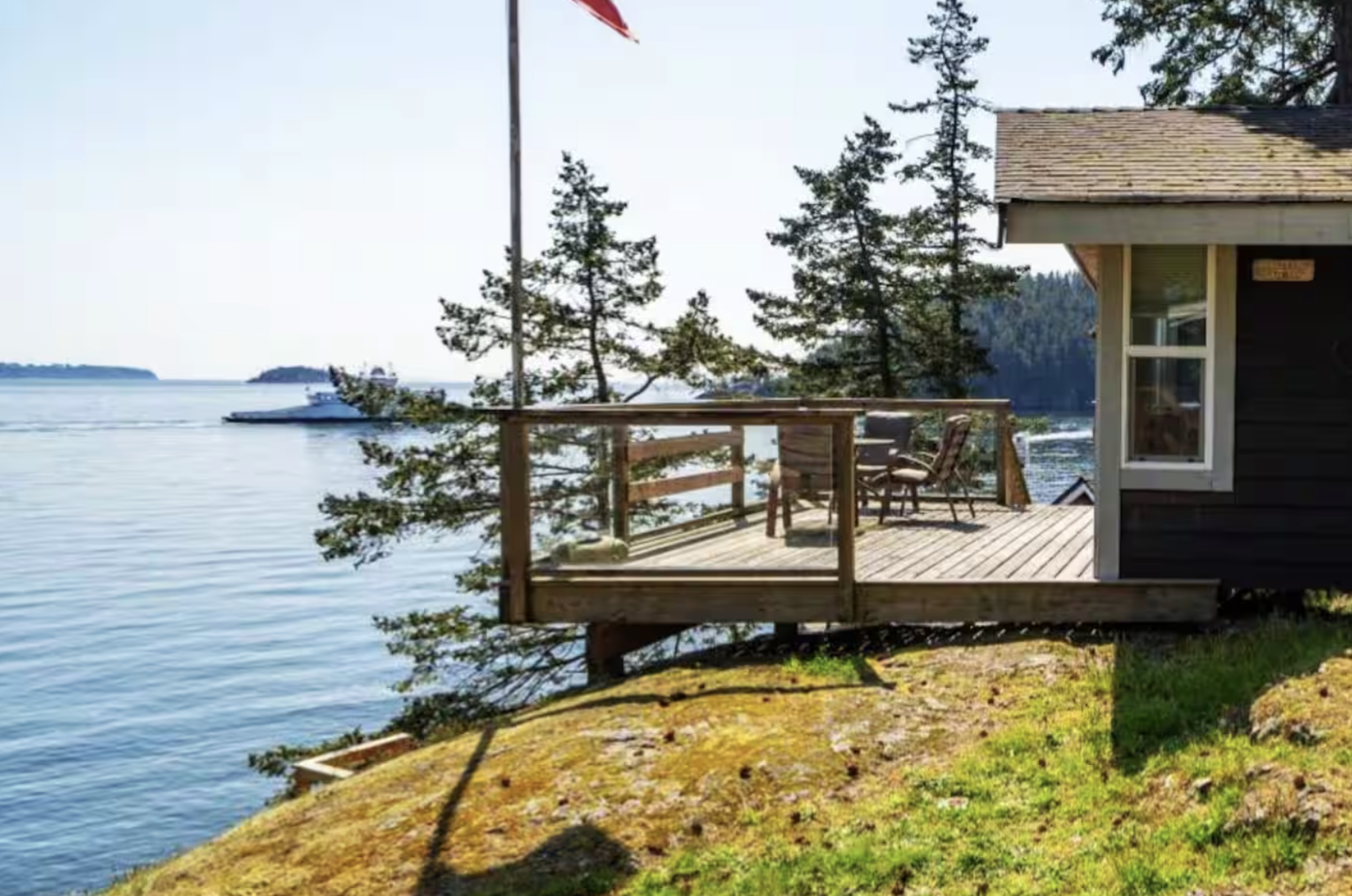 ARBUTUS Cabin, taken from the deck of SALT Cabin. They are right next to each other. 