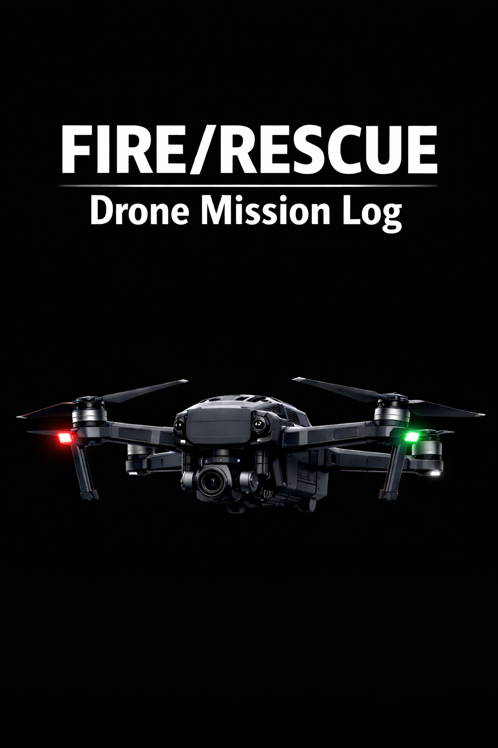 Fire / Rescue Drone Mission Logbook
Mission documentation for emergency response UAS operations

This Fire / Rescue Drone Mission Logbook is designed specifically for public safety drone teams operating in emergency environments. Whether responding t