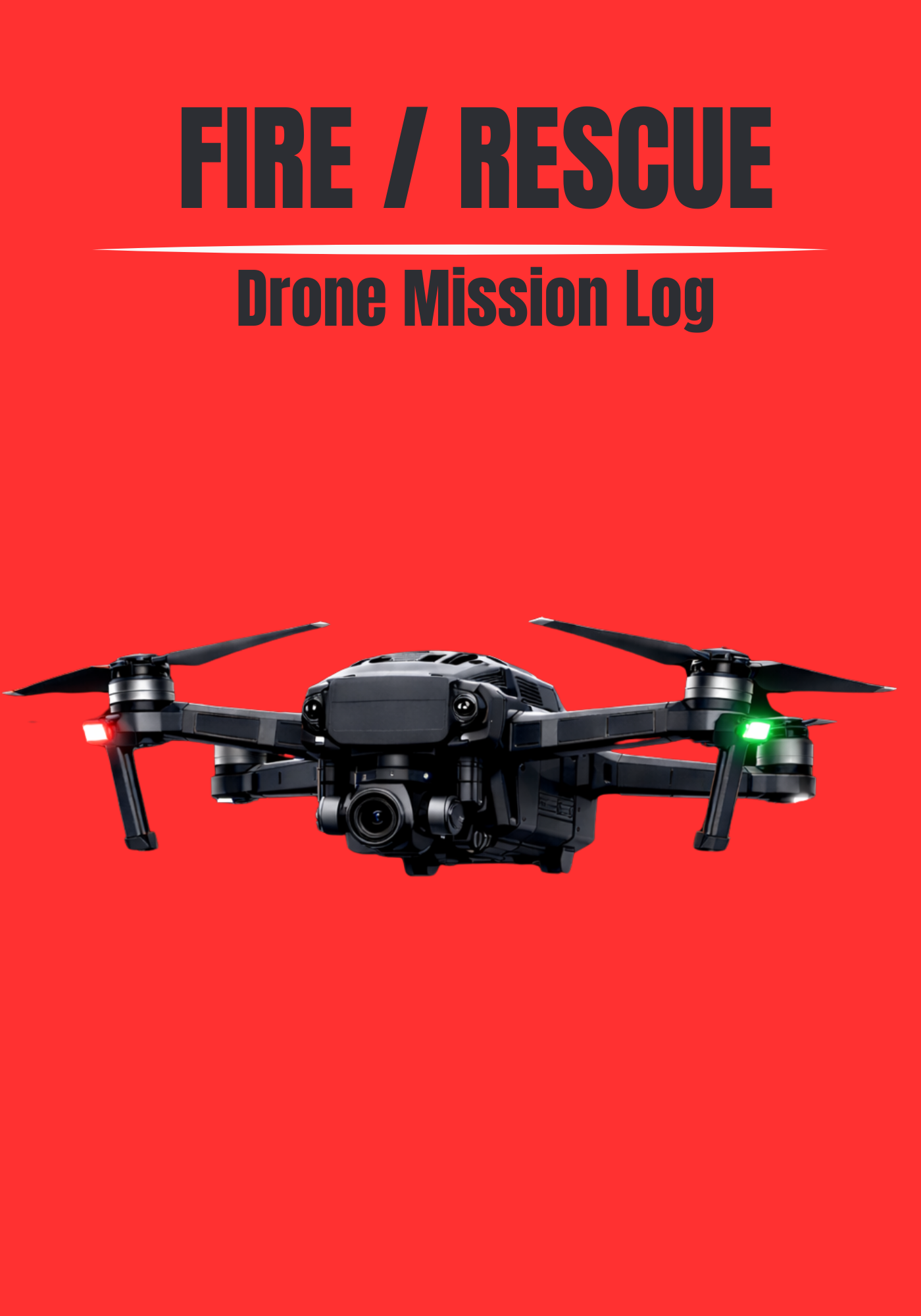 Fire / Rescue Drone Mission Logbook
Mission documentation for emergency response UAS operations

This Fire / Rescue Drone Mission Logbook is designed specifically for public safety drone teams operating in emergency environments. Whether responding t