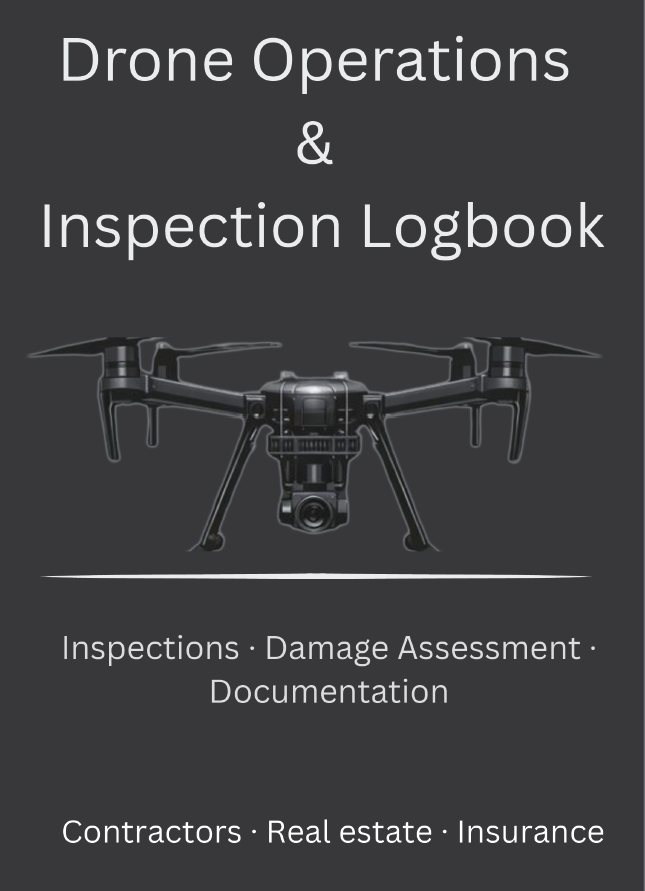 Drone Operations & Inspection Logbook

Professional drone operations require more than good flying—they require clear documentation.

The Drone Operations & Inspection Logbook provides a structured way for UAS pilots to record mission details, inspec