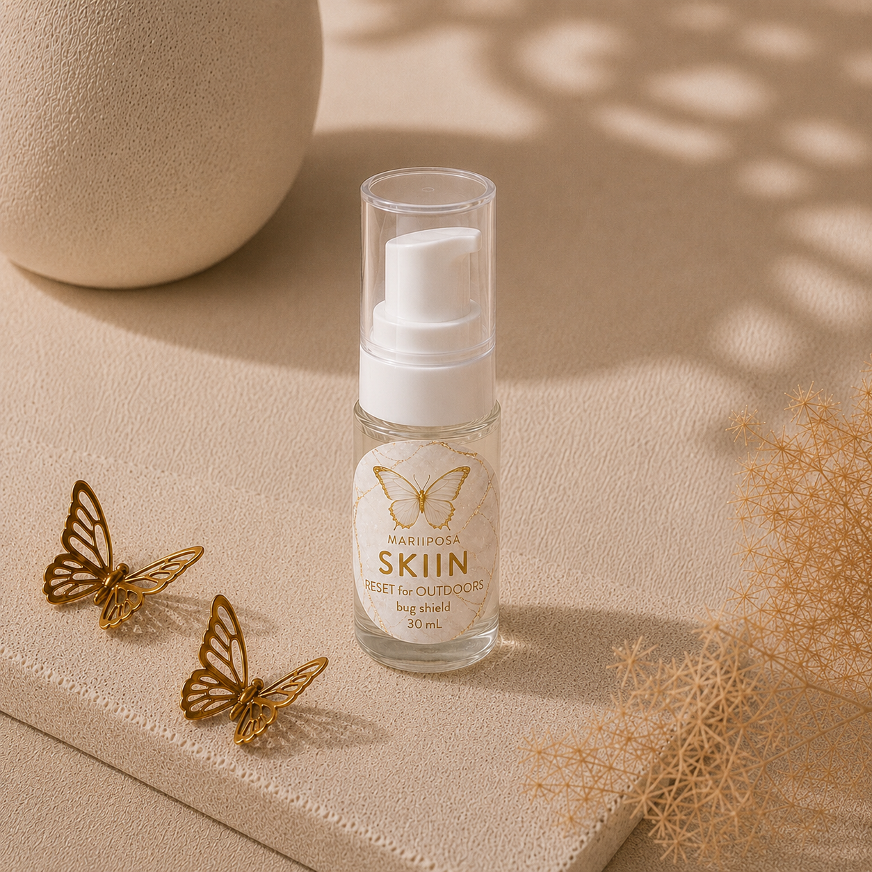 SKIIN™ Bug Shield is an outdoor RESET ritual designed for golden hours, warm evenings, beach days, patios, and open-air moments. 