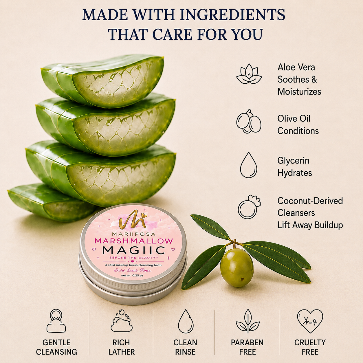 MAGIIC™ MINII Tin: Luxury Brush Cleansing Balm (0.25 oz)