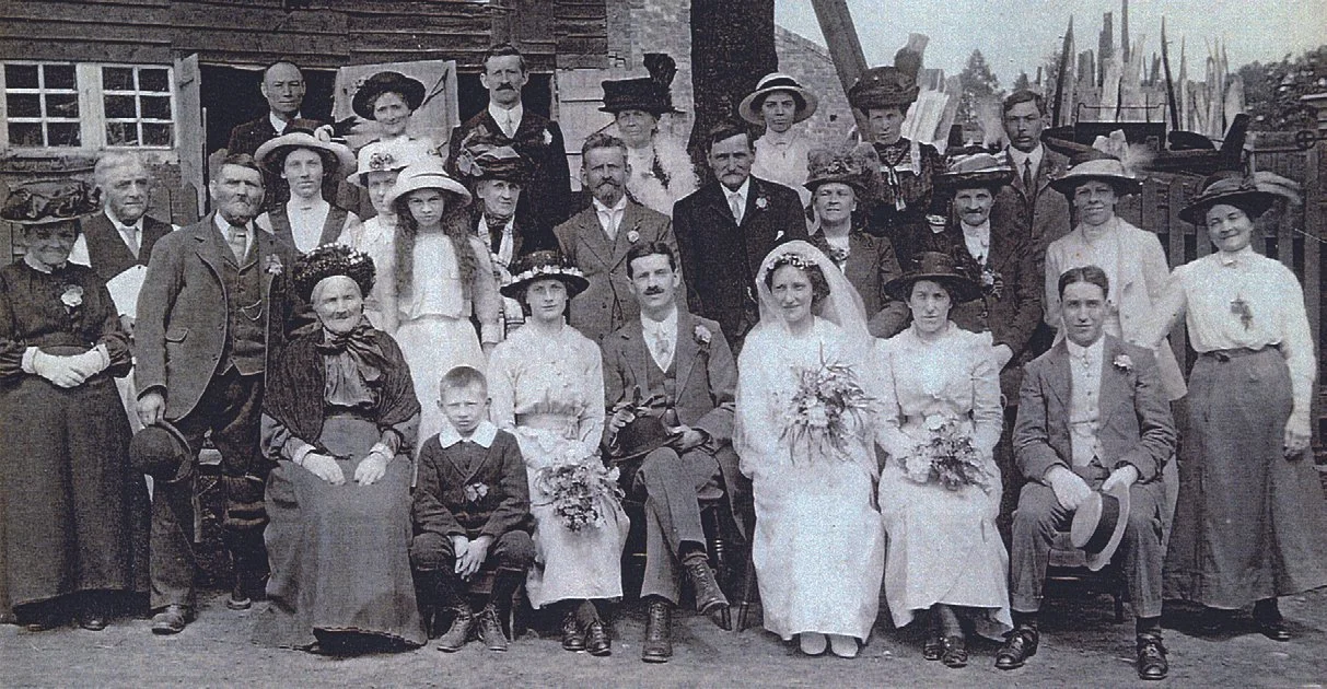 The wedding of Ada Jones and Cornelius Kingham, 1 June 1914 at Oxenhall Church