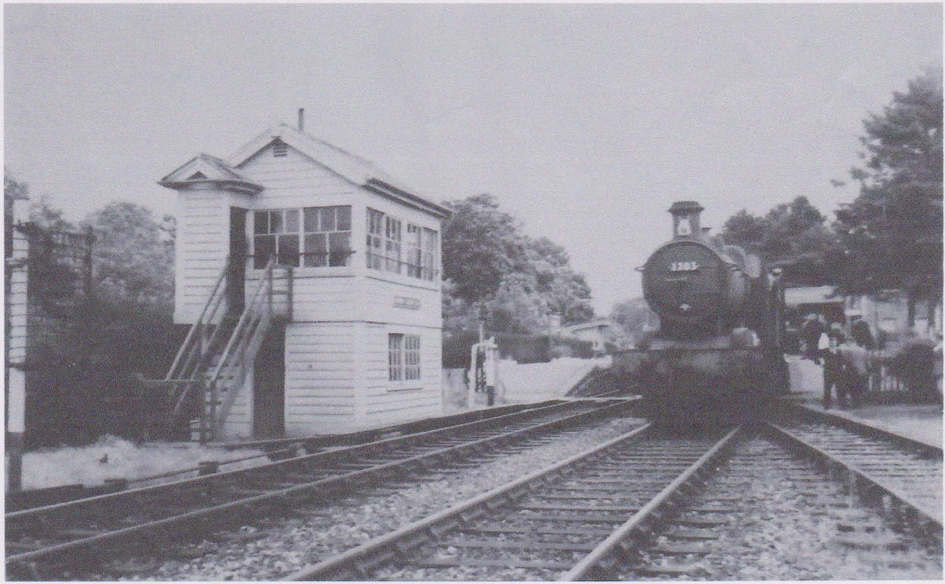 Newent Station from the tracks, 1959