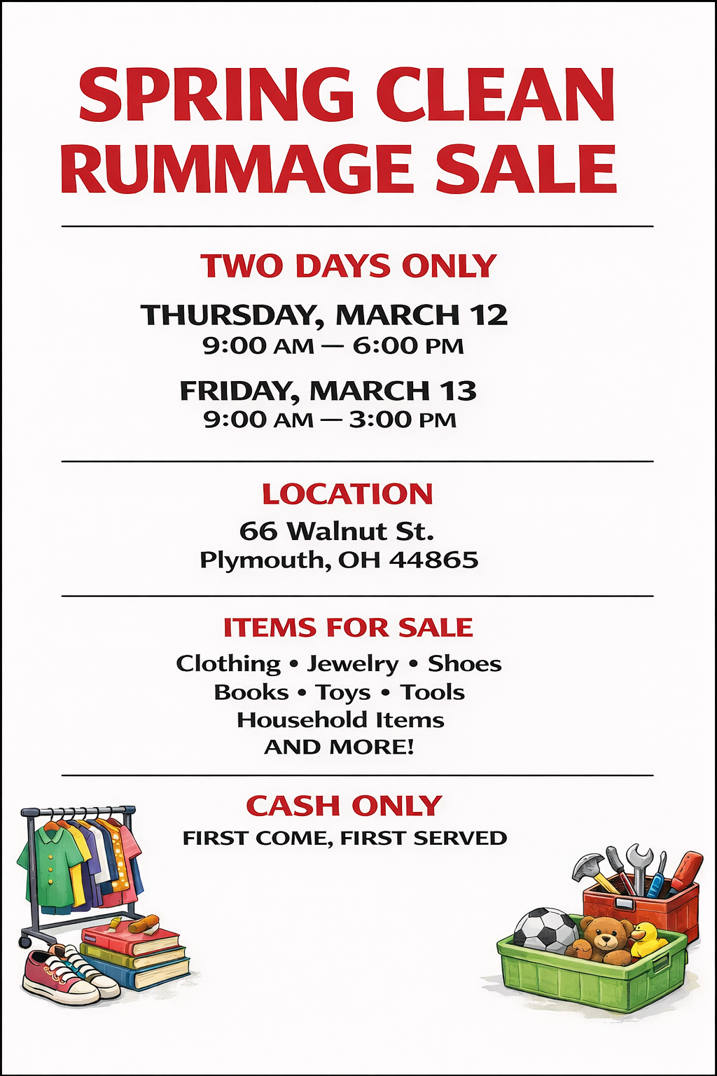 Masterpiece: Full Day - Rummage Sale (Open to Public)