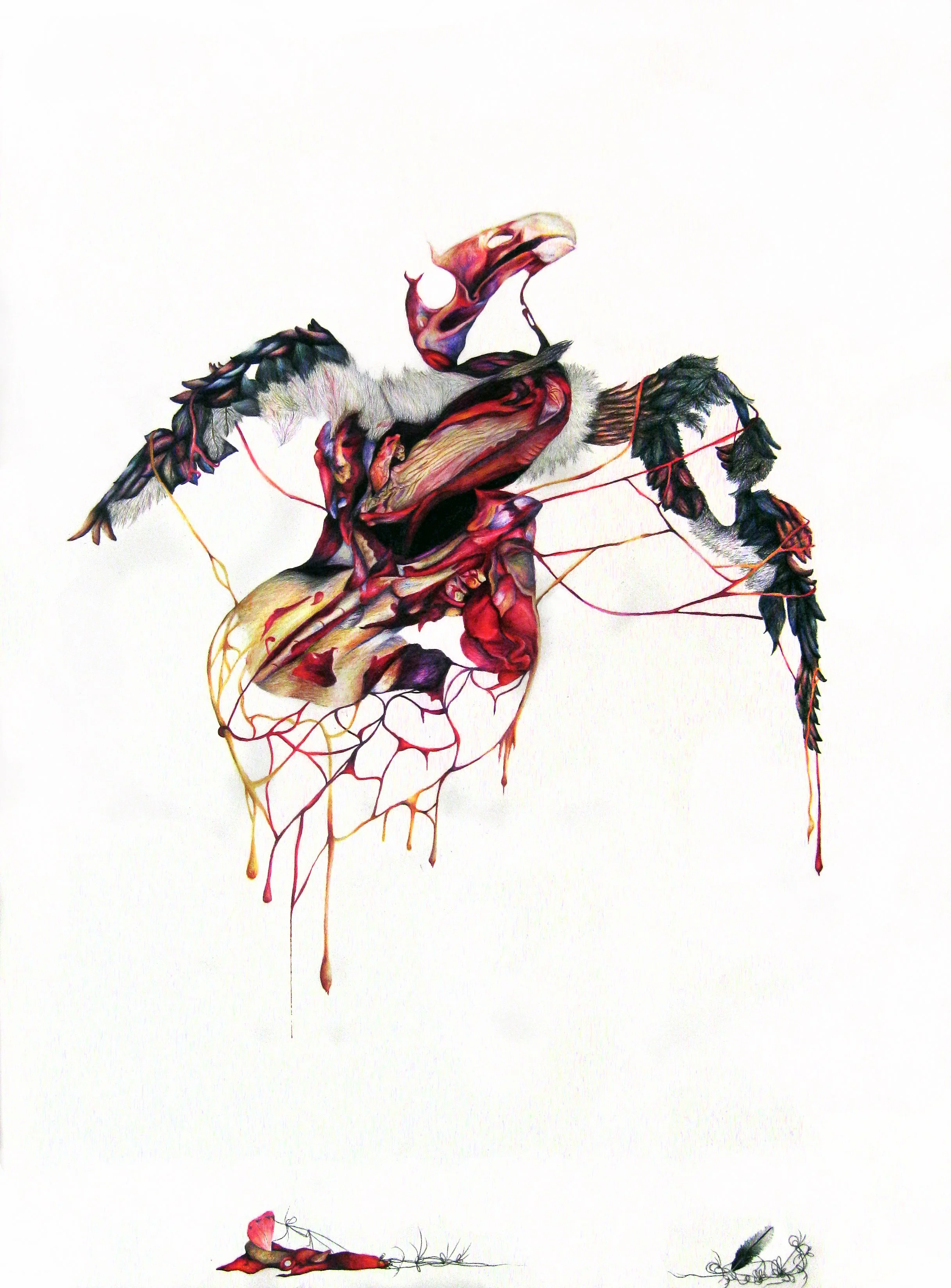 Something Changed That Day: colored pencil, 30 X 22 inches