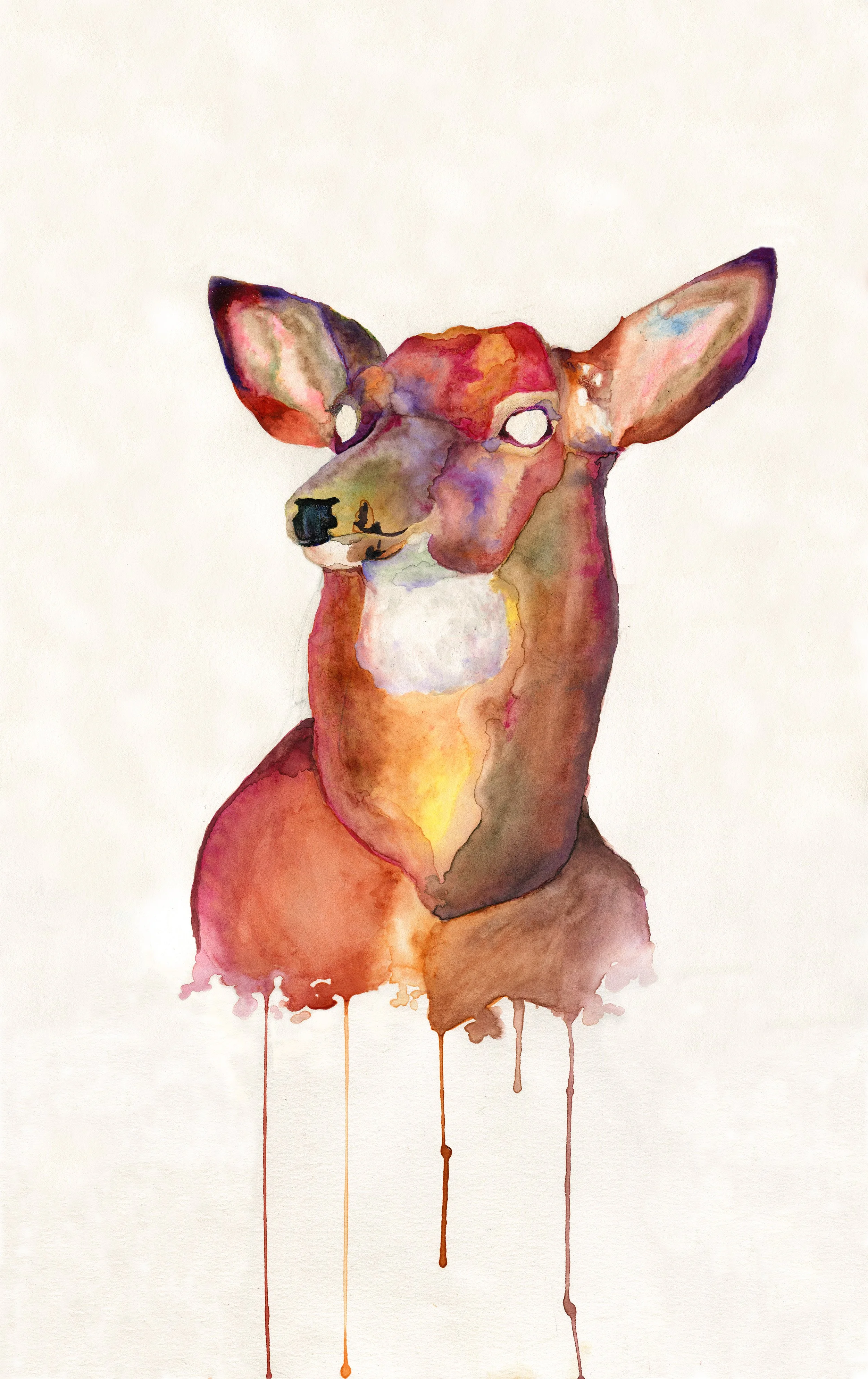 Headlights I: watercolor and gouache, 25.5 x 17.5 inches, 2011