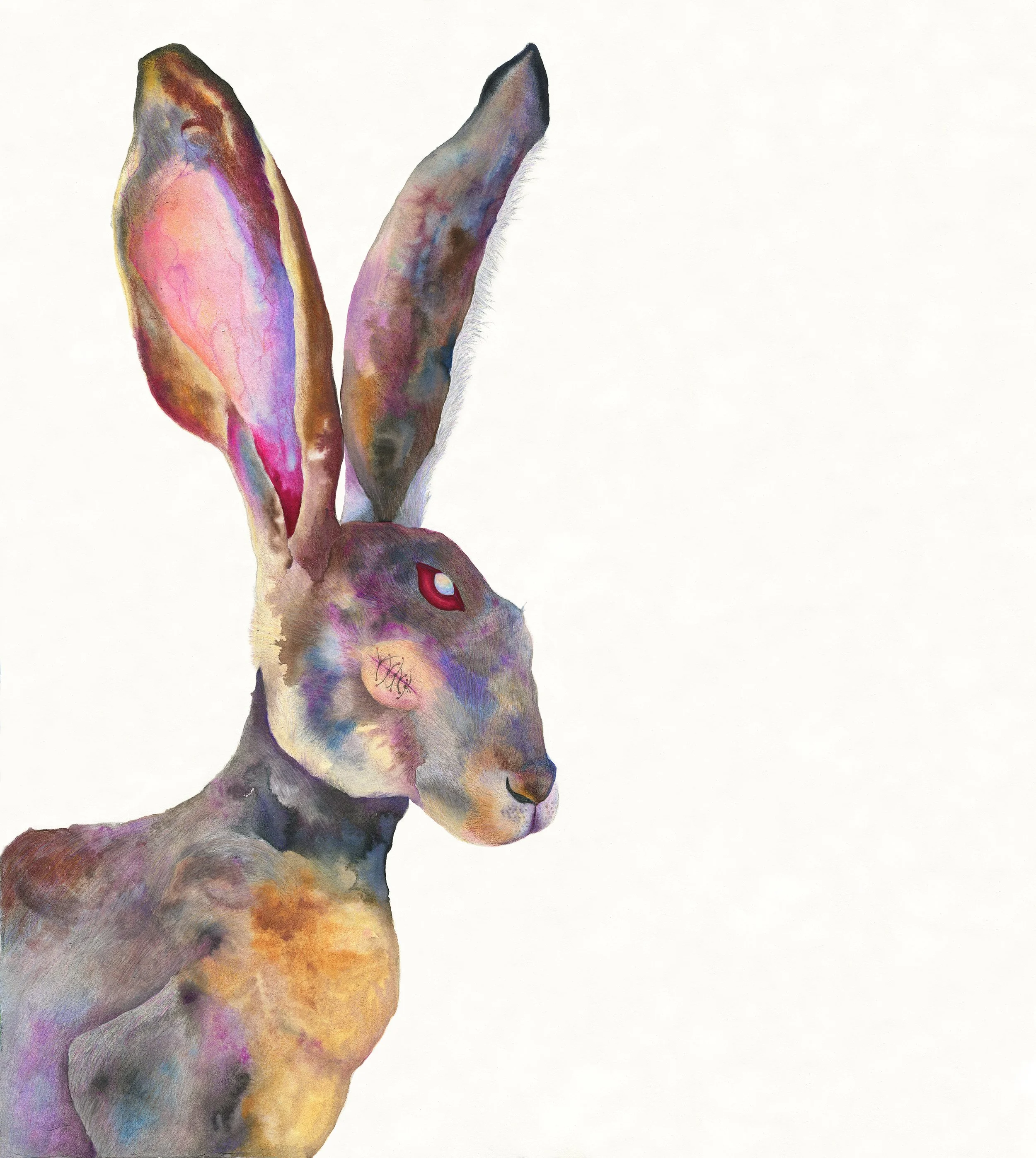 Threads of Worship: watercolor, gouache, and colored pencil, 19 X 17 inches, 2015