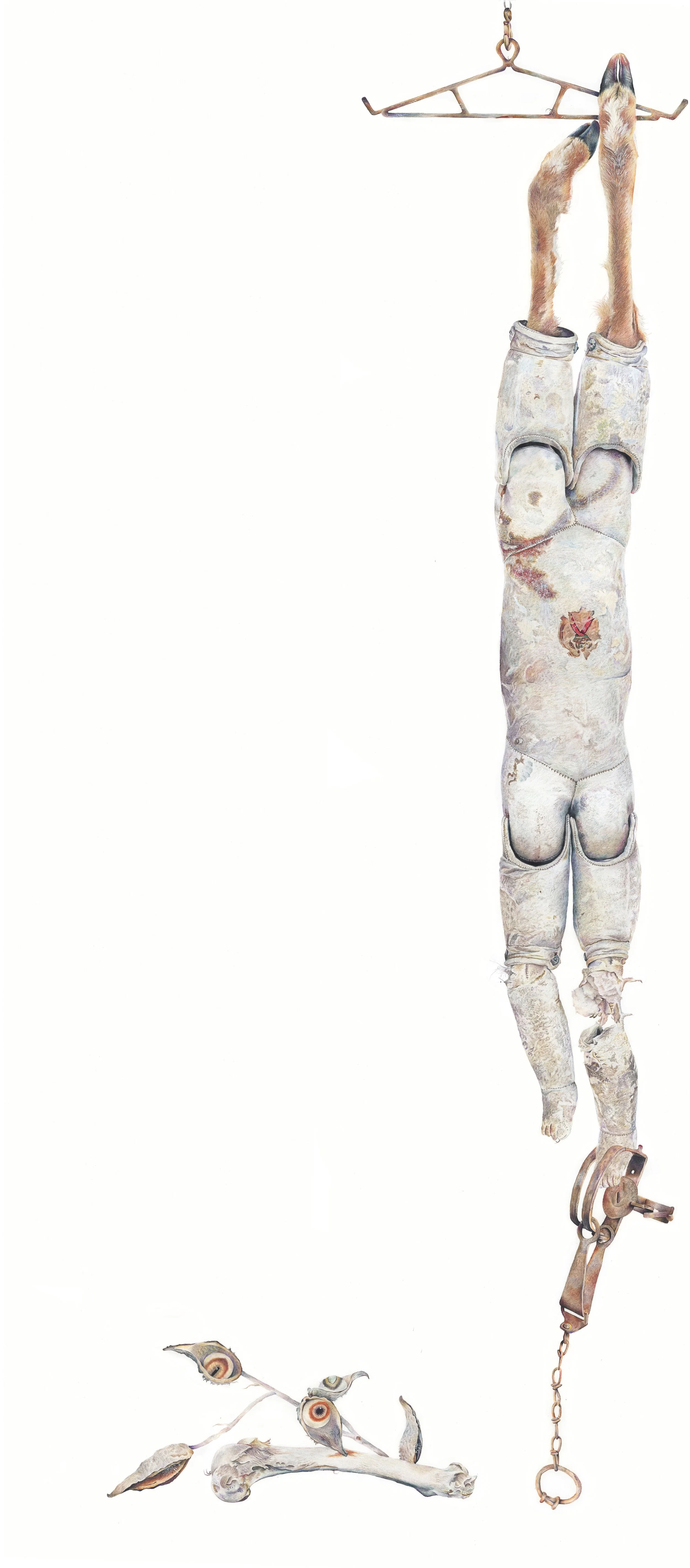 Hourglass Syndrome: colored pencil, 50 x 22 inches
